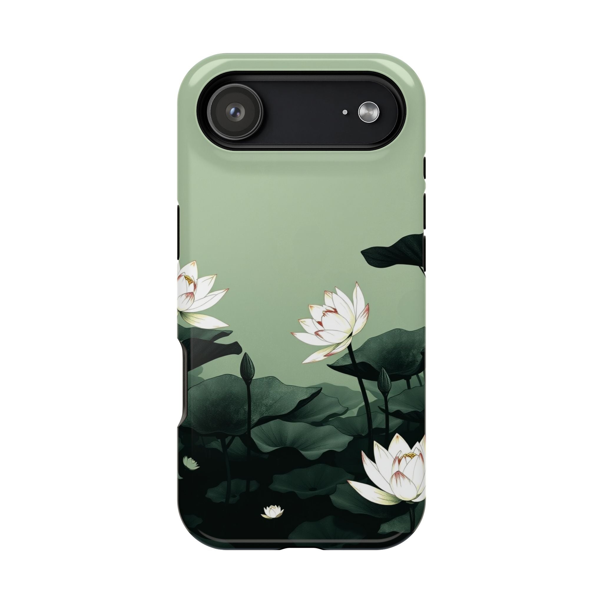 iPhone Sage And Ivory Lotus Pond Bold Modern Everyday Snap Case · iPhone Case