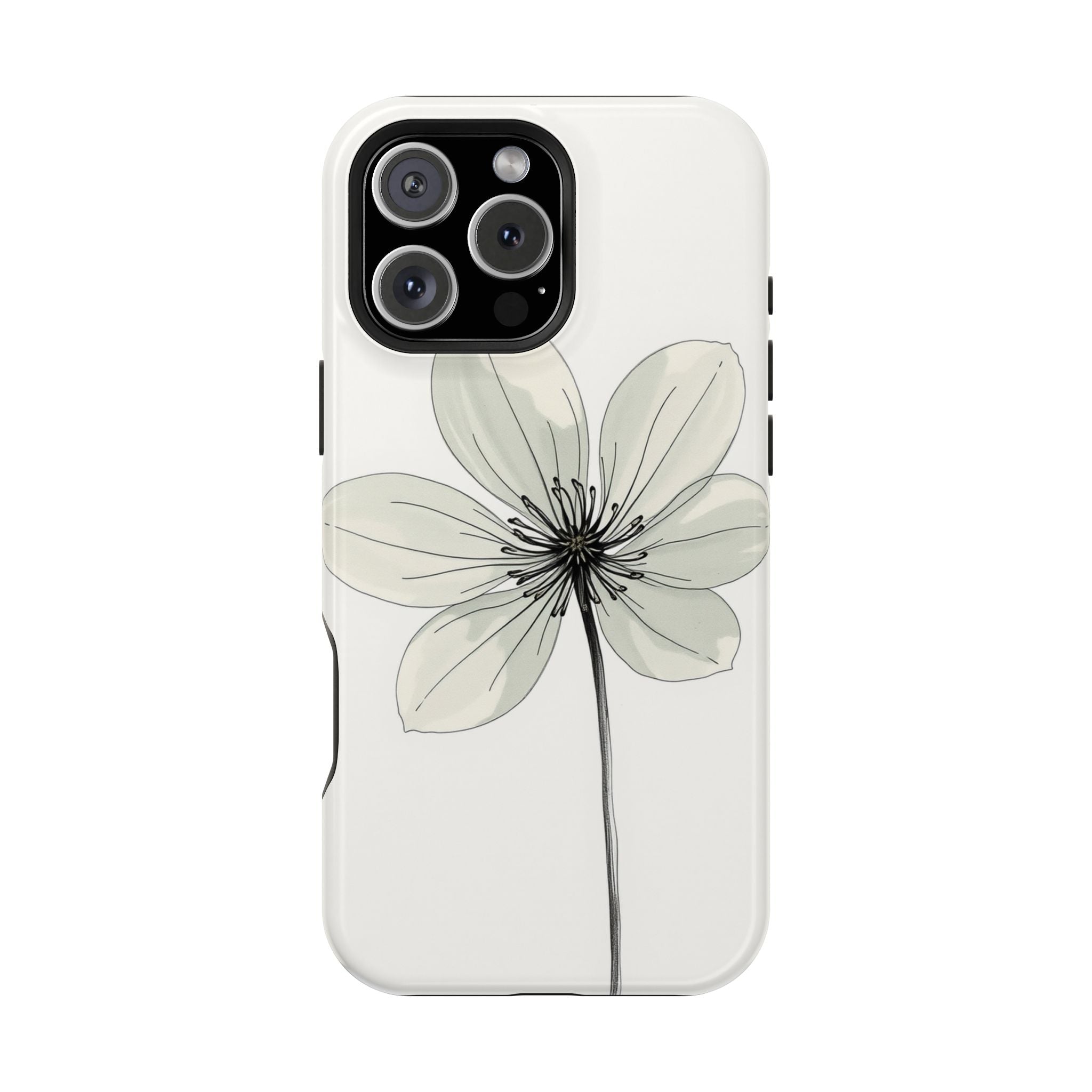 iPhone Sage And Ivory Floral Ink Wash Slim Everyday Designer Case · iPhone Case