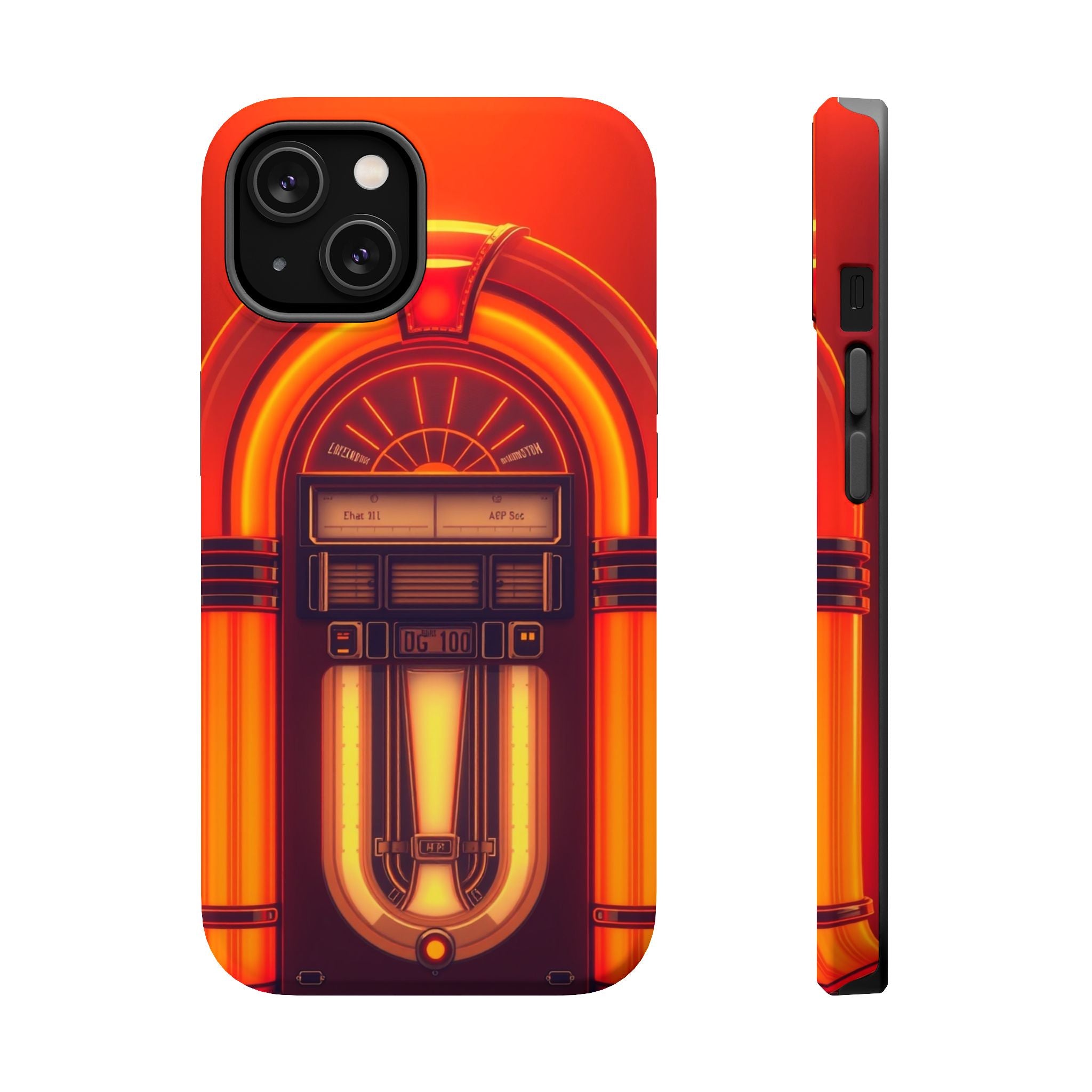 iPhone Jukebox Glow Neon Cyberpunk Bold Modern Everyday Snap Case · iPhone Case