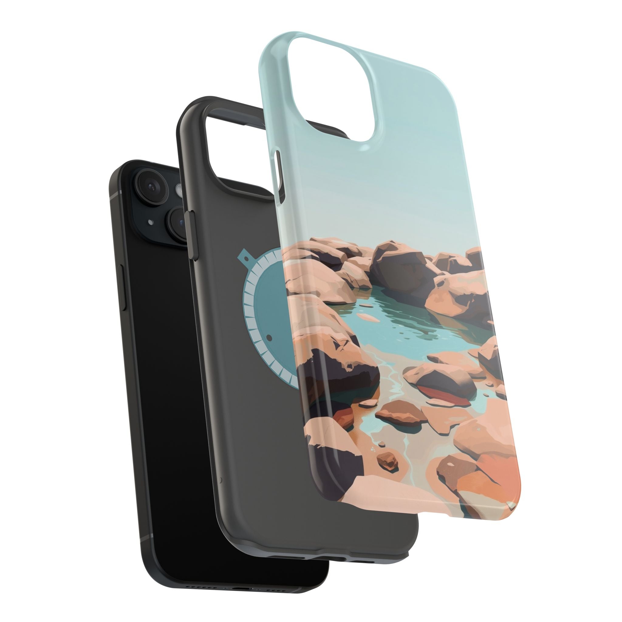 iPhone Tidal Pool Oil Painting Impressionist Slim iPhone Everyday · iPhone Case