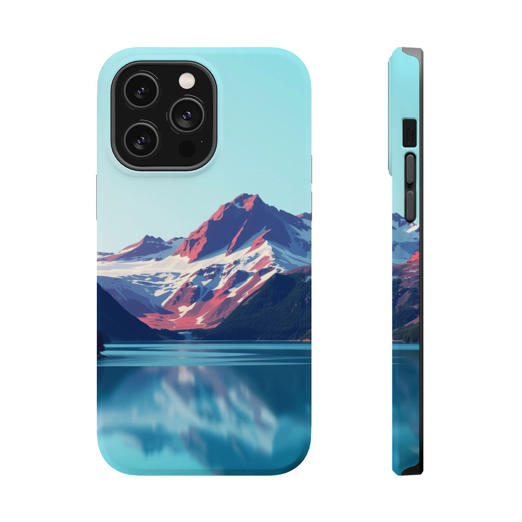 iPhone Cyan And Magenta Glacier Lake Slim Everyday Designer Case · iPhone Case