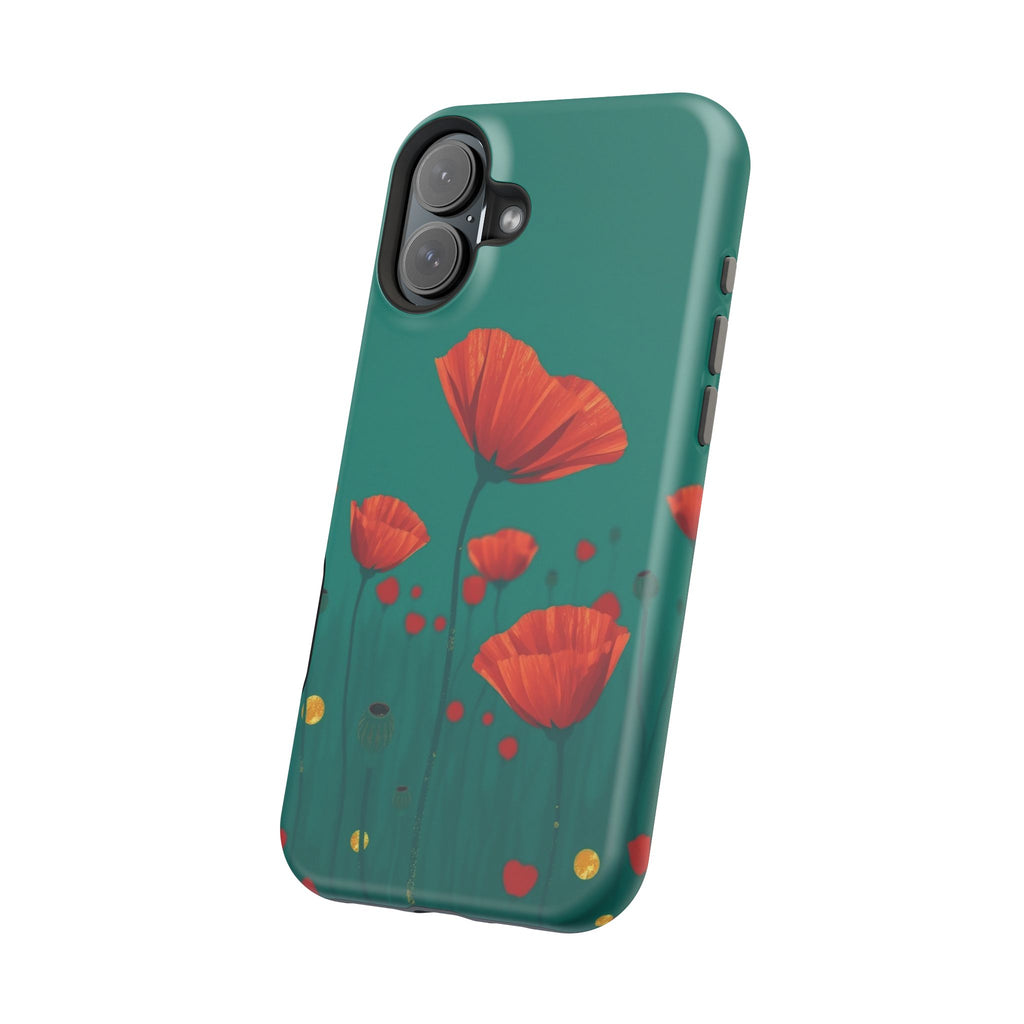 iPhone Earthy Poppy Field Design Bold Modern Everyday Snap Case · iPhone Case