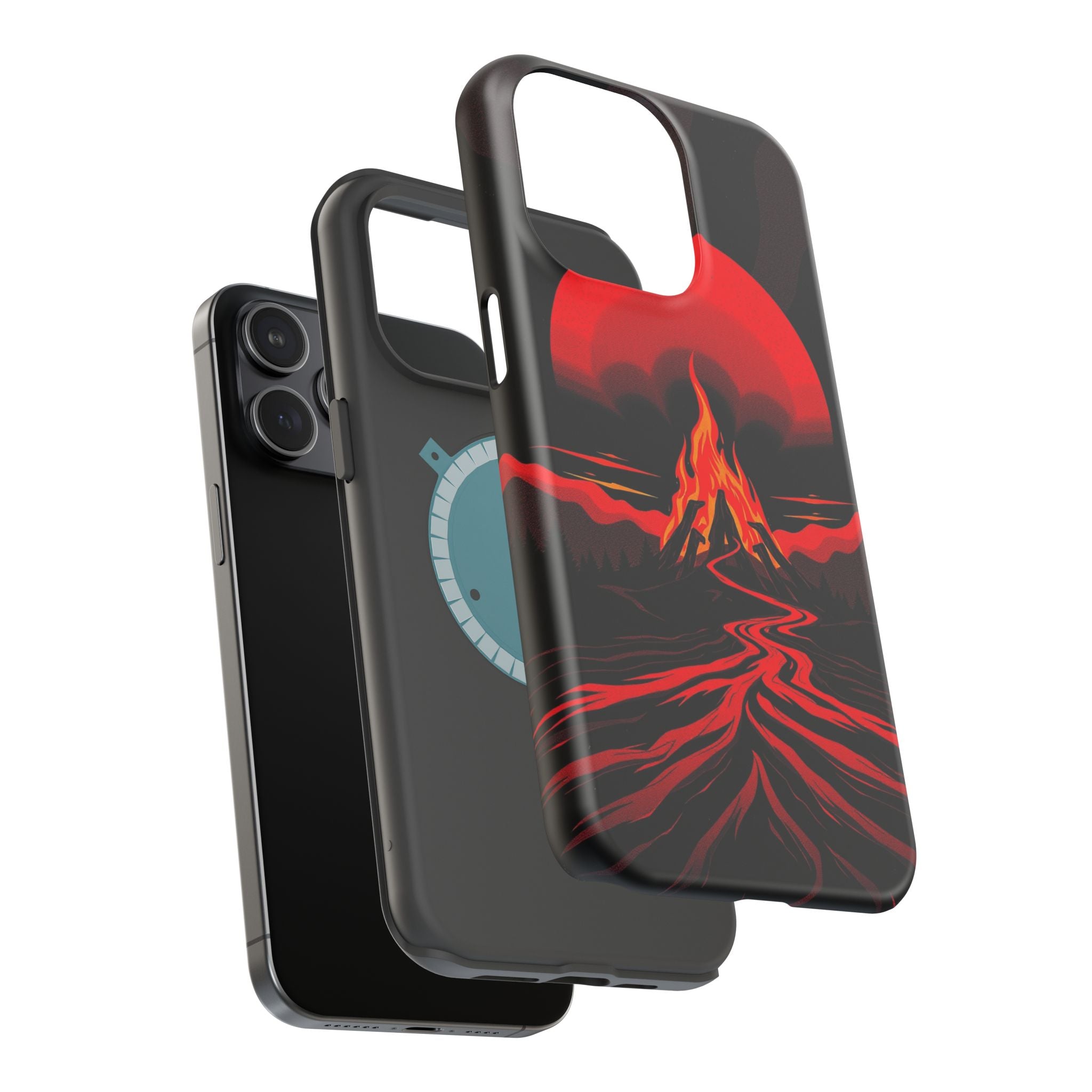 iPhone Black And Crimson Wildfire Glow Slim Everyday Designer Case · iPhone Case