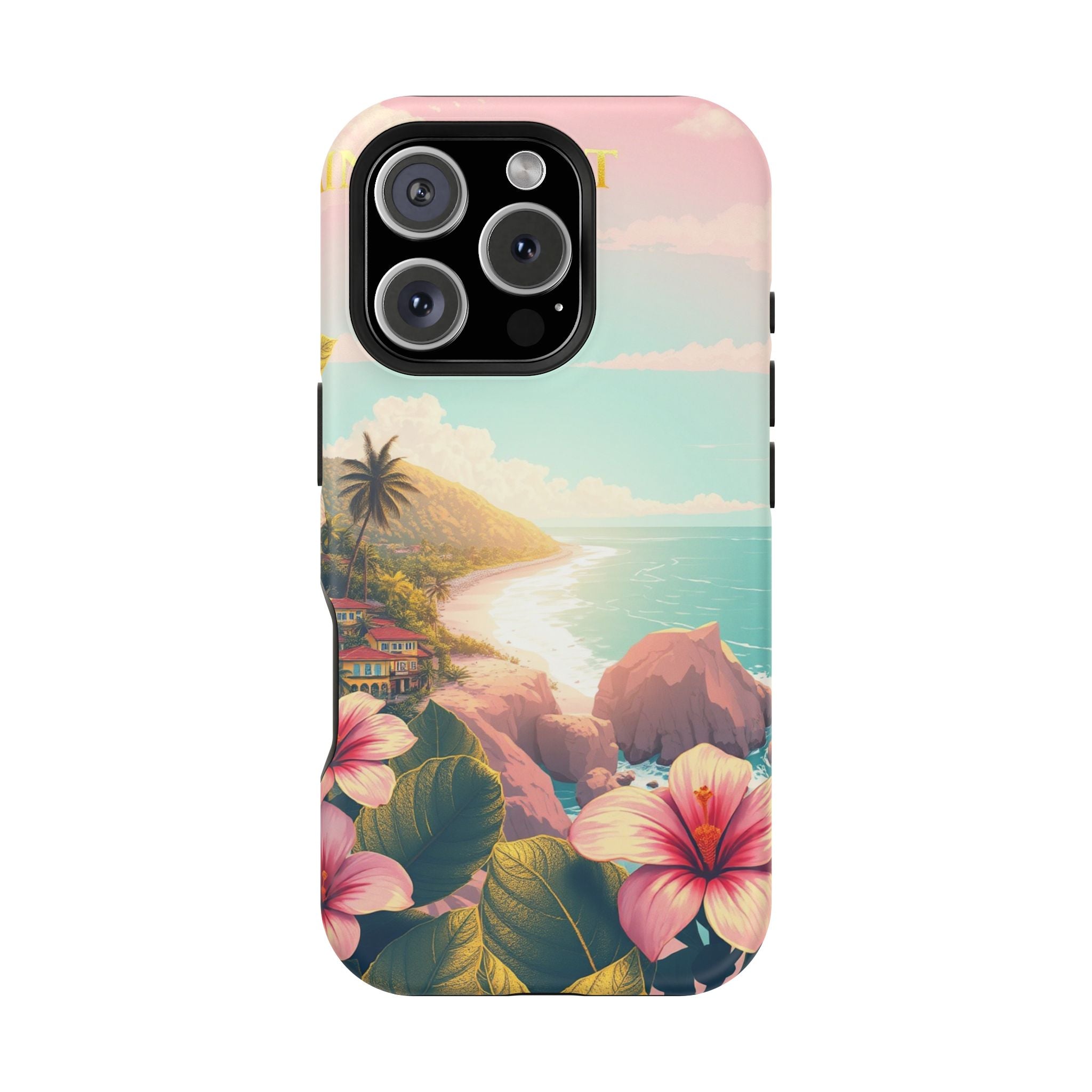 iPhone Mint And Blush Hibiscus Coast Slim Everyday iPhone 14 Designer · iPhone C