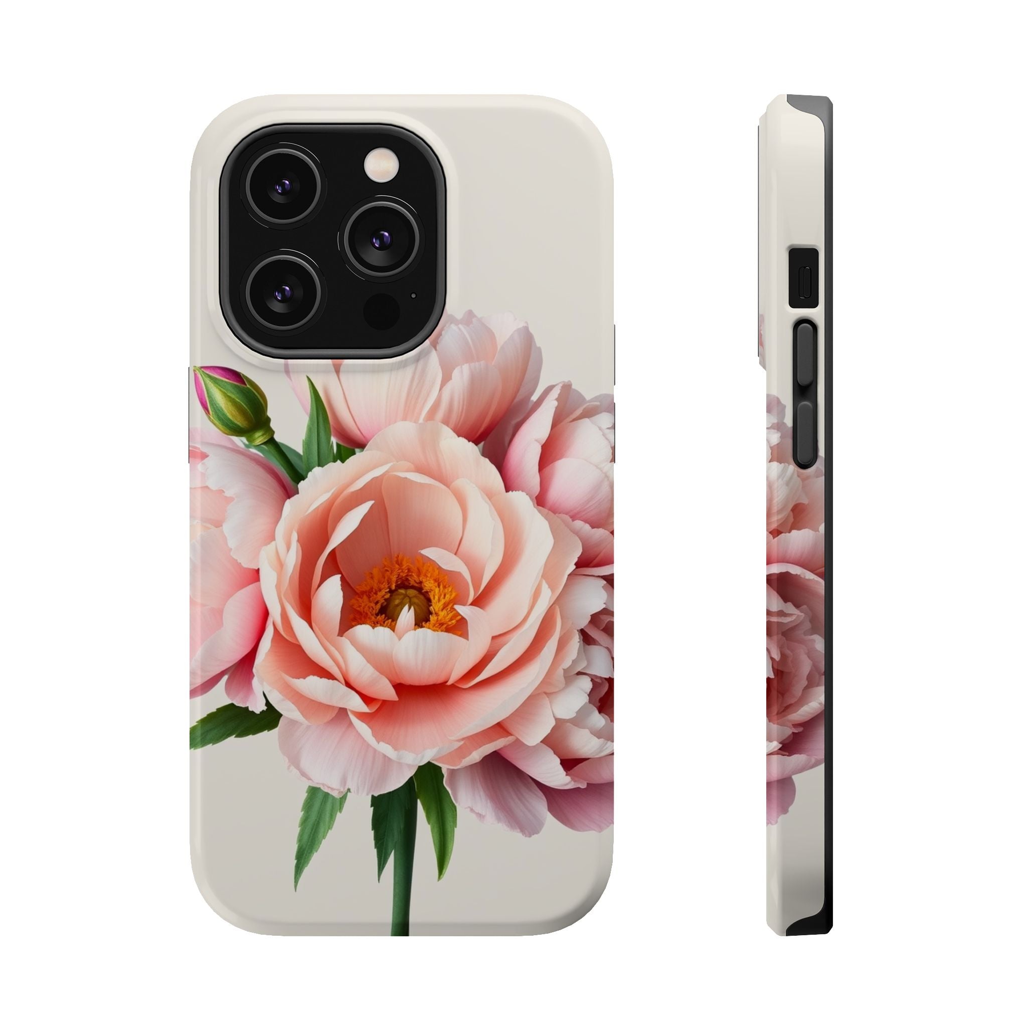 iPhone Serene Peony Bouquet Design Bold Modern Everyday Snap Case · iPhone Case