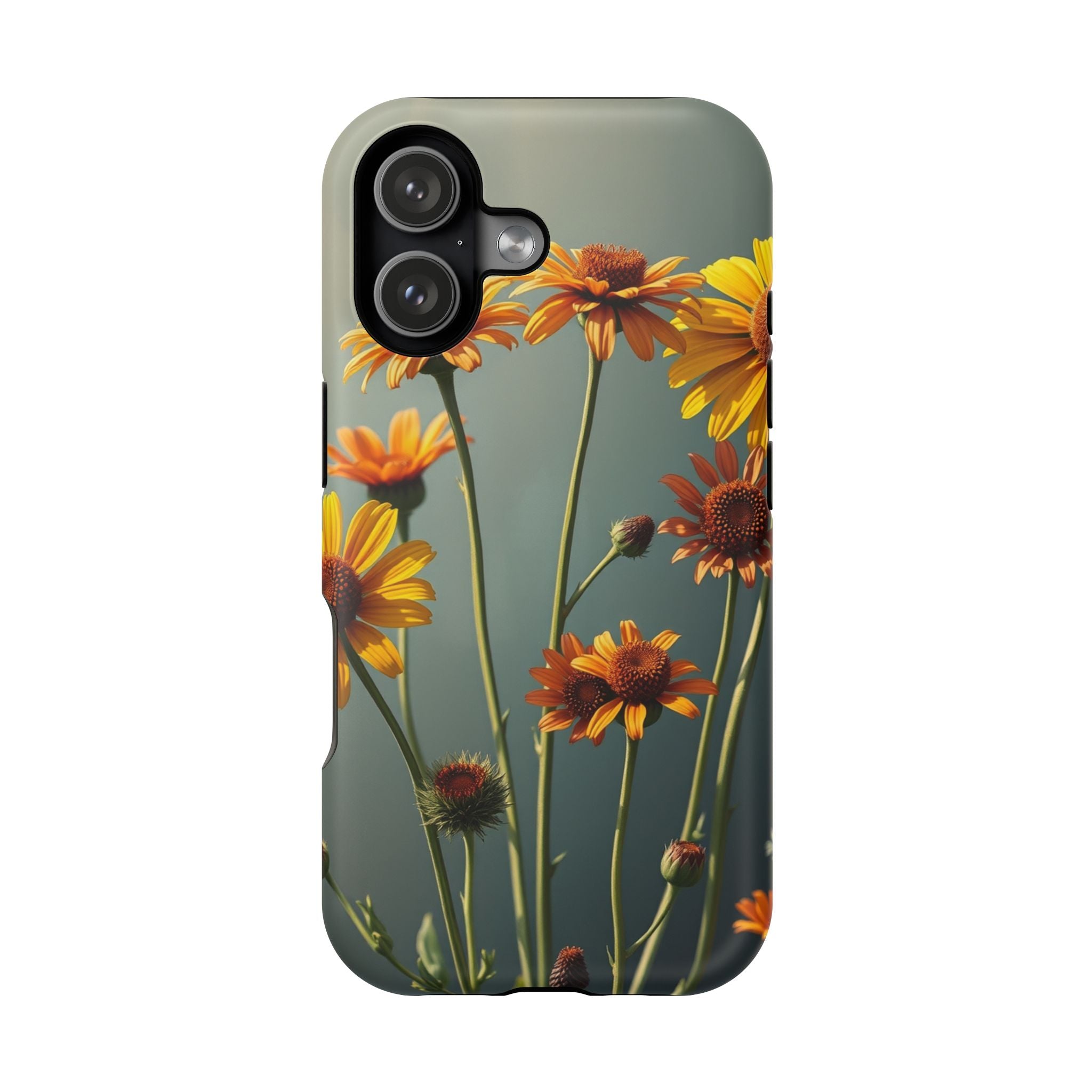 iPhone Mustard And Rust Wildflower Bunch Slim Everyday iPhone Designer · iPhone
