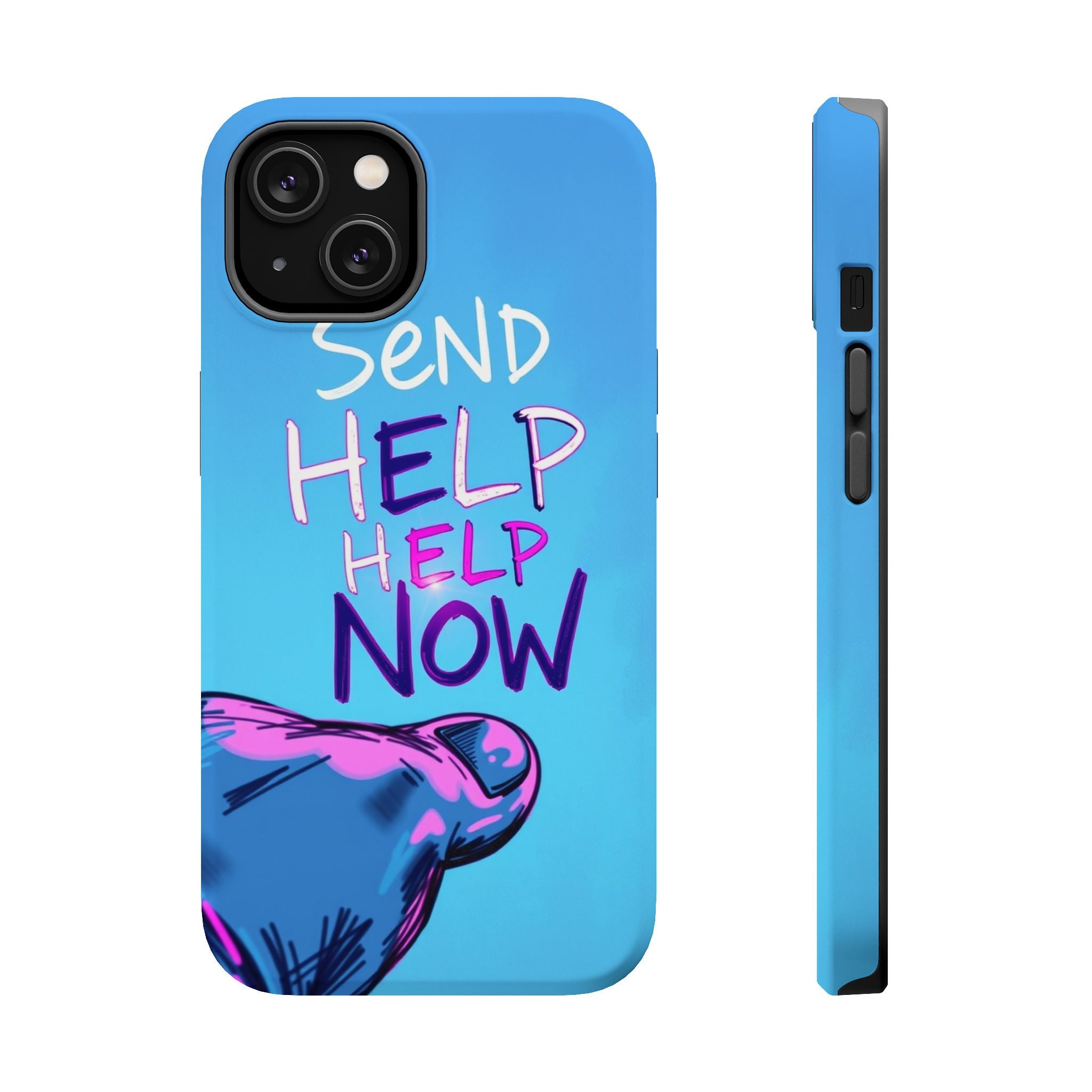 iPhone Radiant Send Help Now Design Slim Everyday Designer Case · iPhone Case