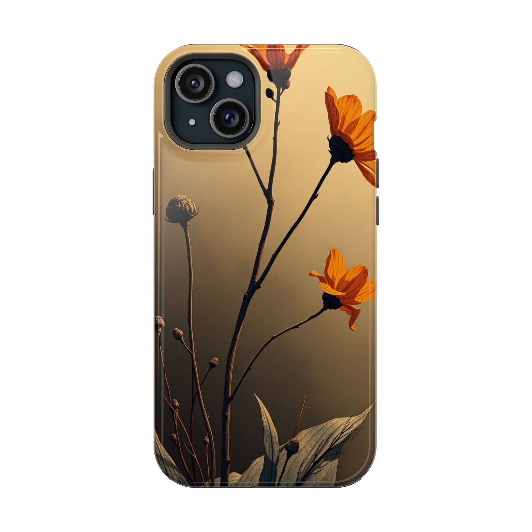 iPhone Burnt Orange And Sand Botanical Illustration Gal Slim Snap Case · iPhone