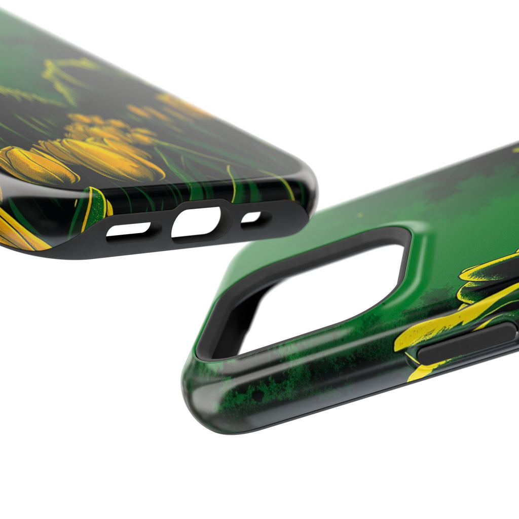 iPhone Tulip Row Emerald Green And Gold Slim Snap Case · iPhone Case