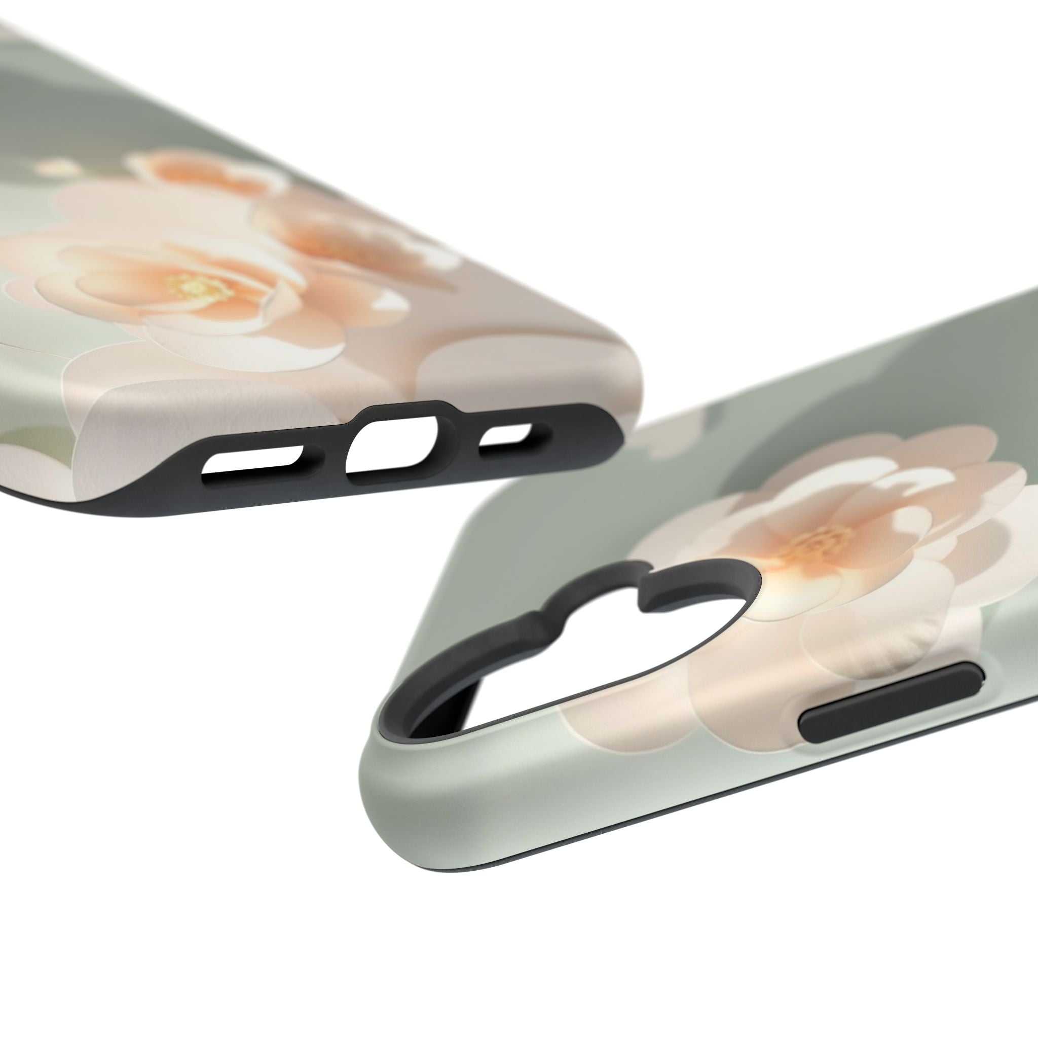 iPhone Sage And Ivory Pastel Floral Cloud Slim iPhone Everyday Designer · iPhone
