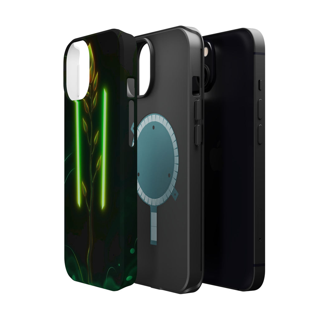 iPhone Emerald Green And Gold Minimalist Stem Slim iPhone Everyday · iPhone Case
