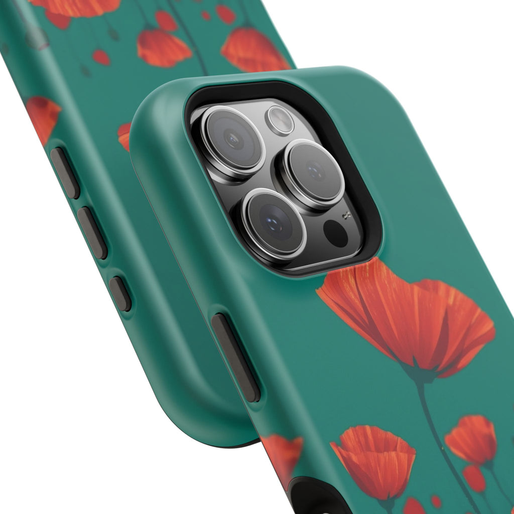 iPhone Earthy Poppy Field Design Bold Modern Everyday Snap Case · iPhone Case