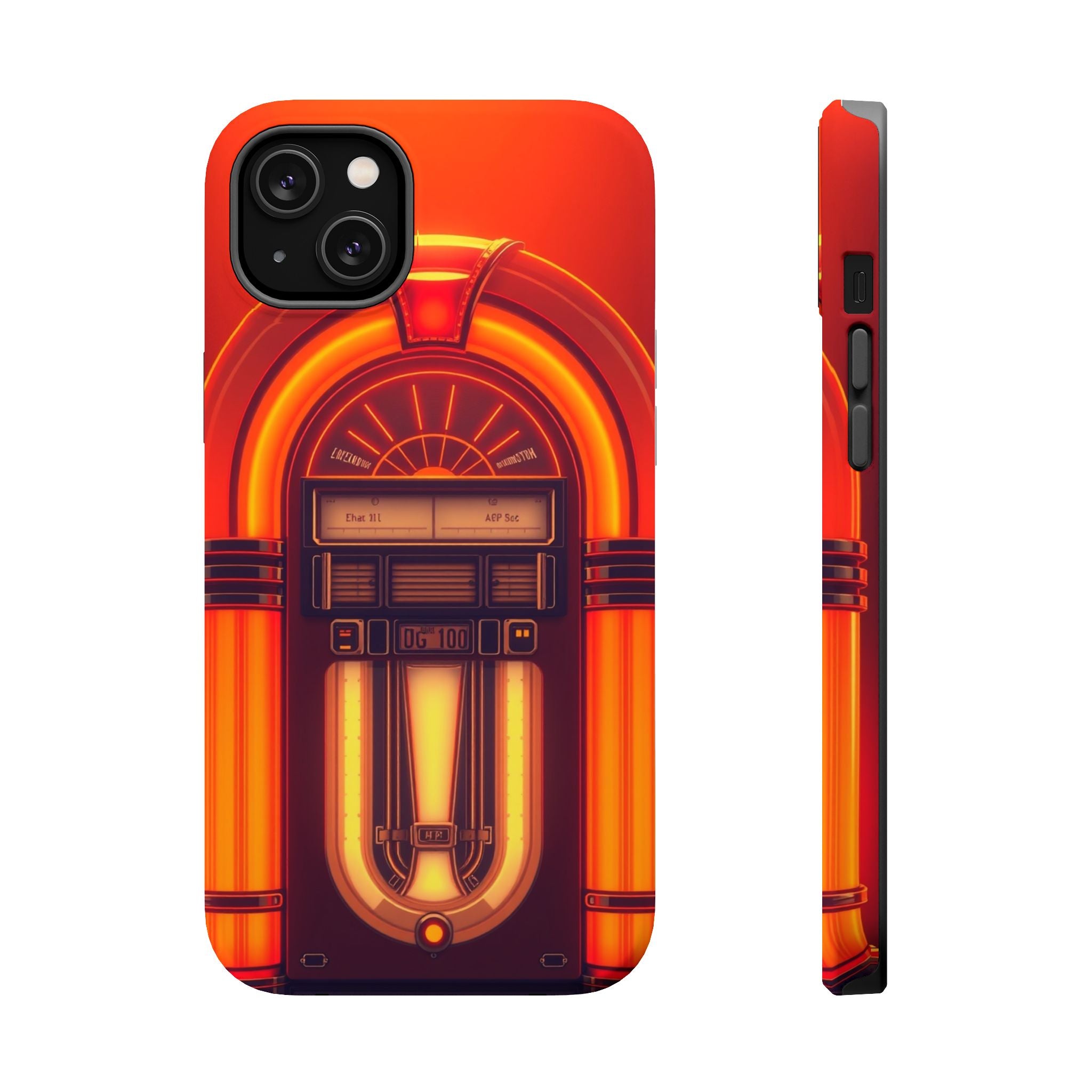 iPhone Jukebox Glow Neon Cyberpunk Bold Modern Everyday Snap Case · iPhone Case