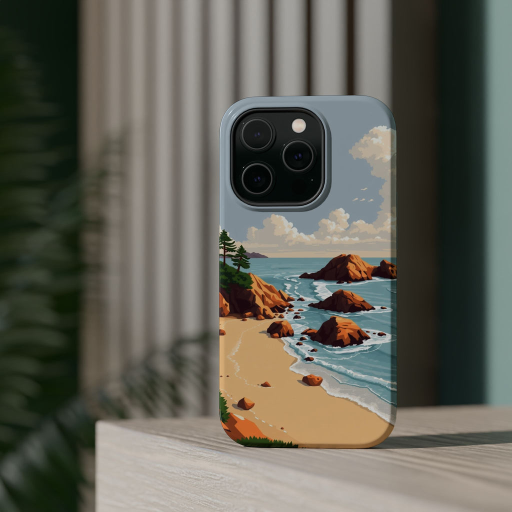 iPhone Mustard And Rust Pebble Beach Slim Everyday Designer Case · iPhone Case