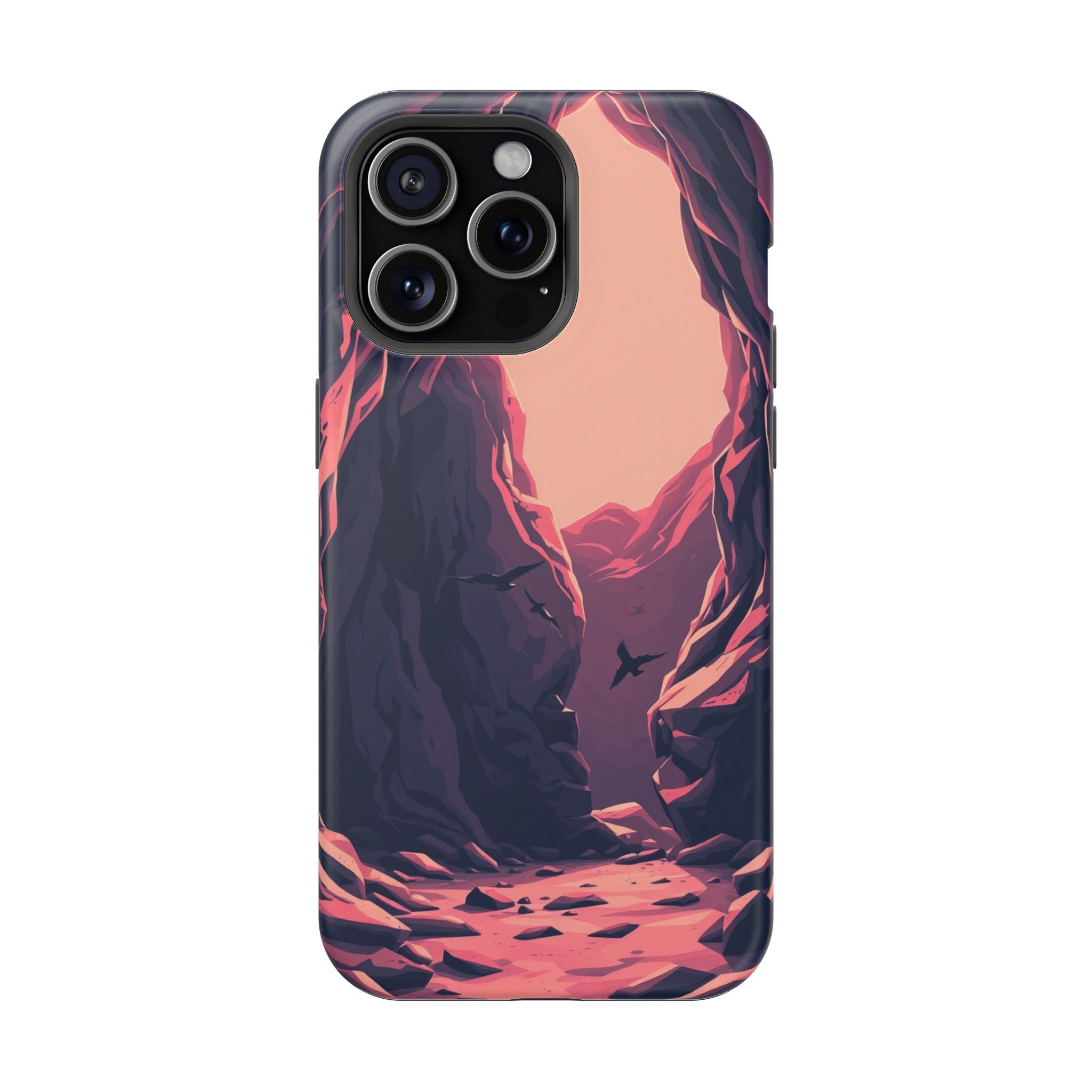 iPhone Rose Pink And Cream Dark Crystal Cave Slim Everyday Designer Case · iPhon