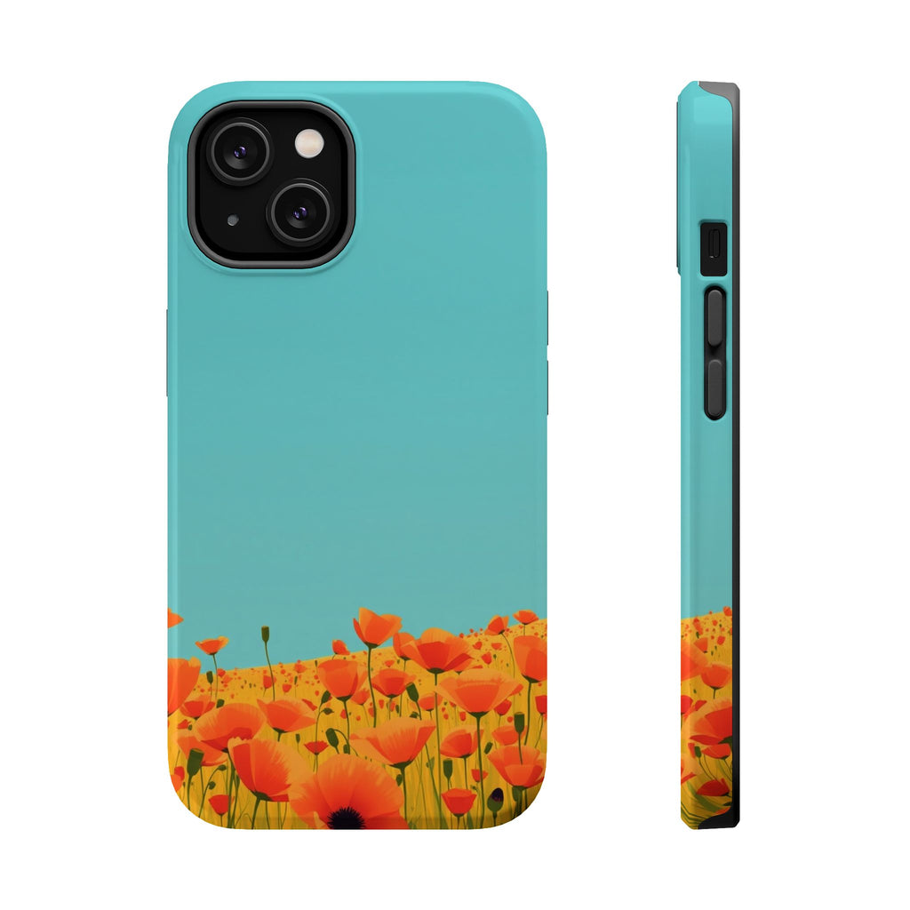 iPhone Mustard And Rust Poppy Field Slim Everyday Designer Case · iPhone Case