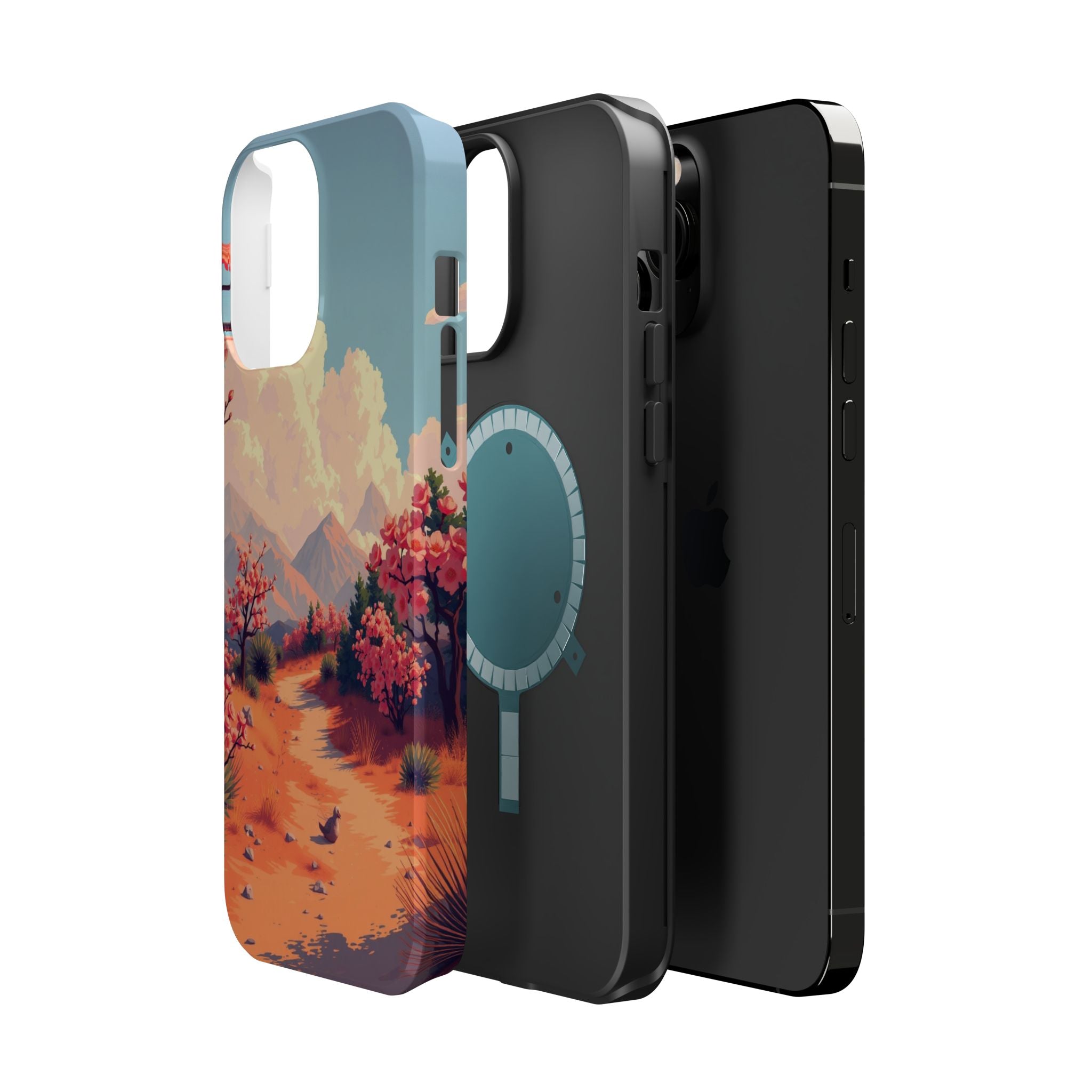 iPhone Burnt Orange And Sand Blossom Trail Slim iPhone Everyday · iPhone Case