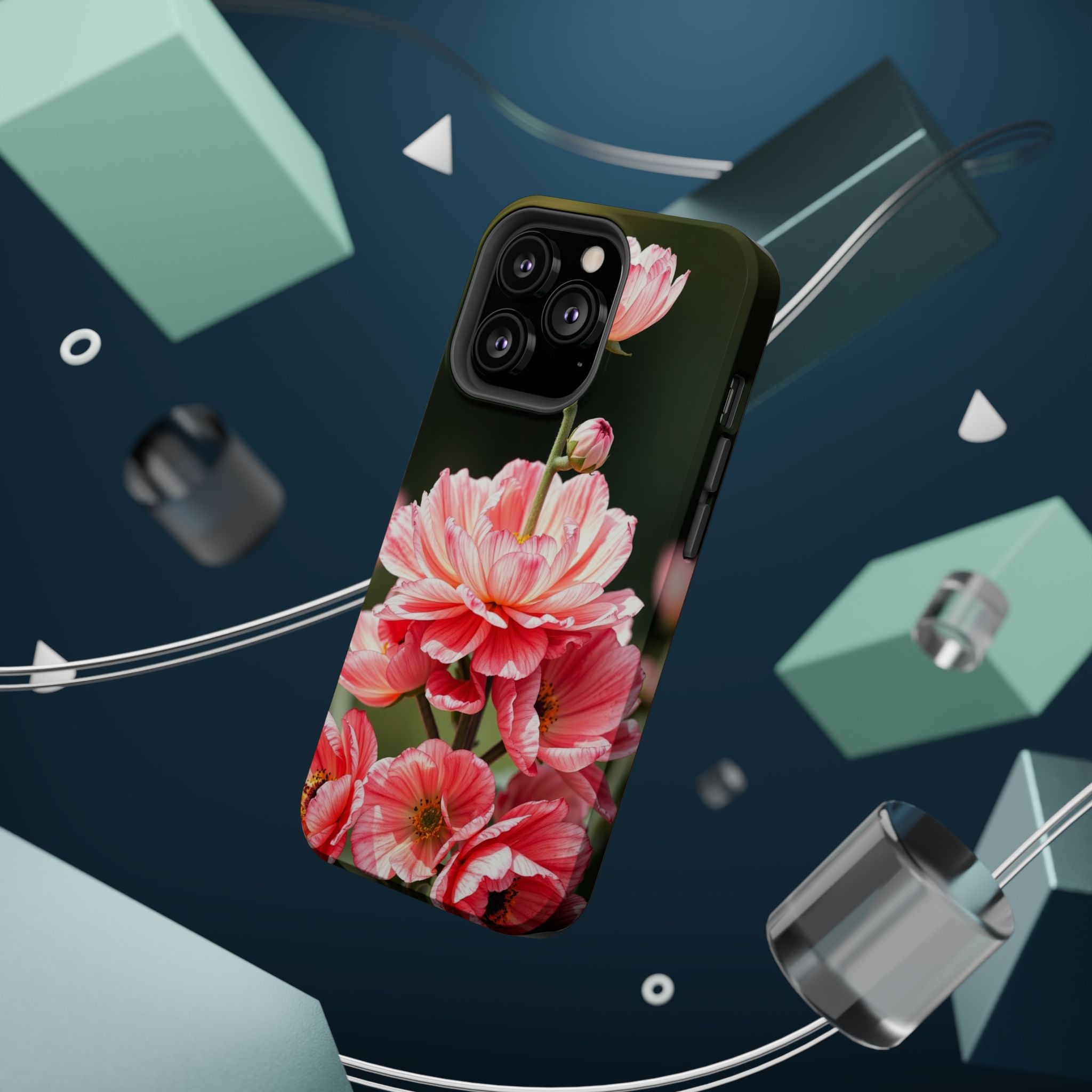 iPhone Ranunculus Stack Vibrant Watercolor Slim Snap Case · iPhone Case