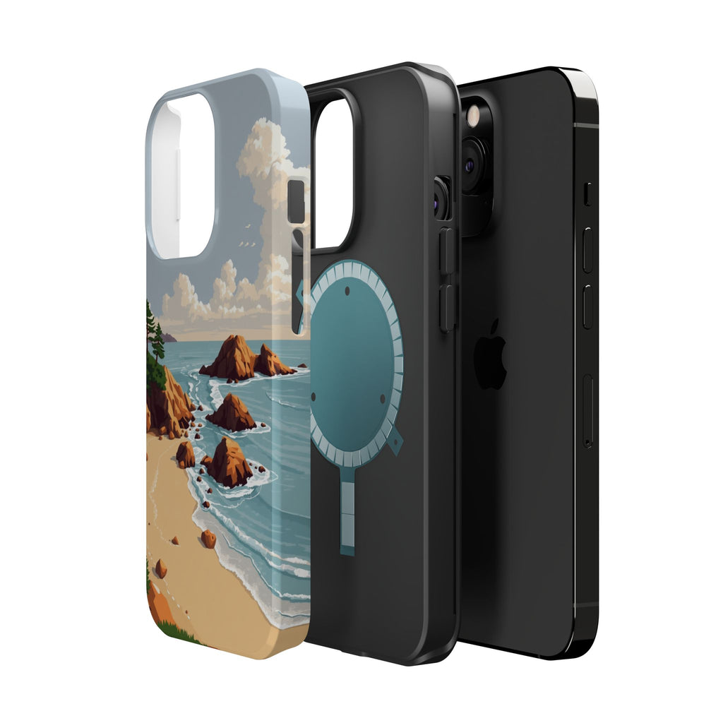 iPhone Mustard And Rust Pebble Beach Slim Everyday Designer Case · iPhone Case