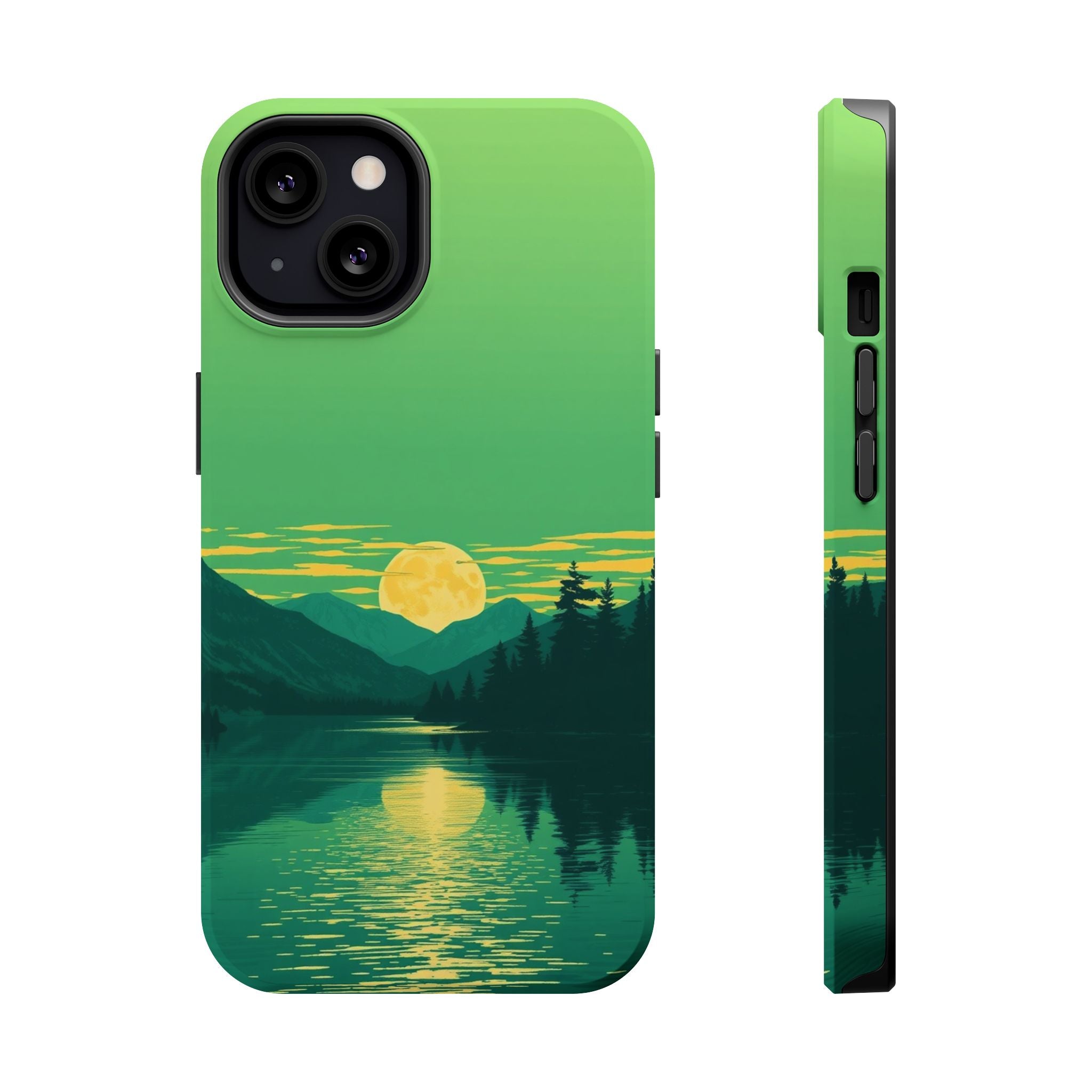 iPhone Lake at Twilight Risograph Print Slim Everyday iPhone Designer · iPhone C