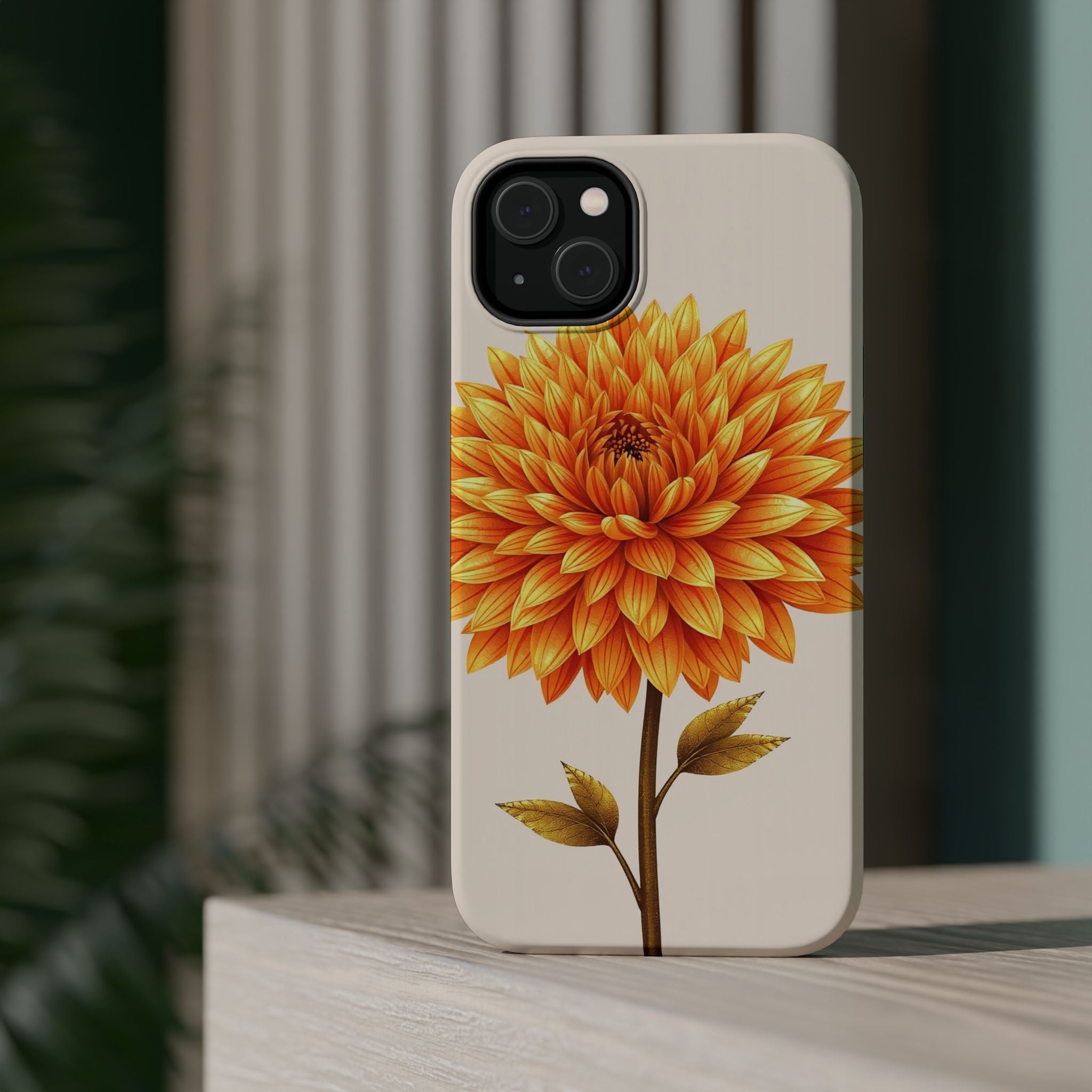 iPhone Chrysanthemum Classic Gold Foil Luxury Slim iPhone Everyday · iPhone Case