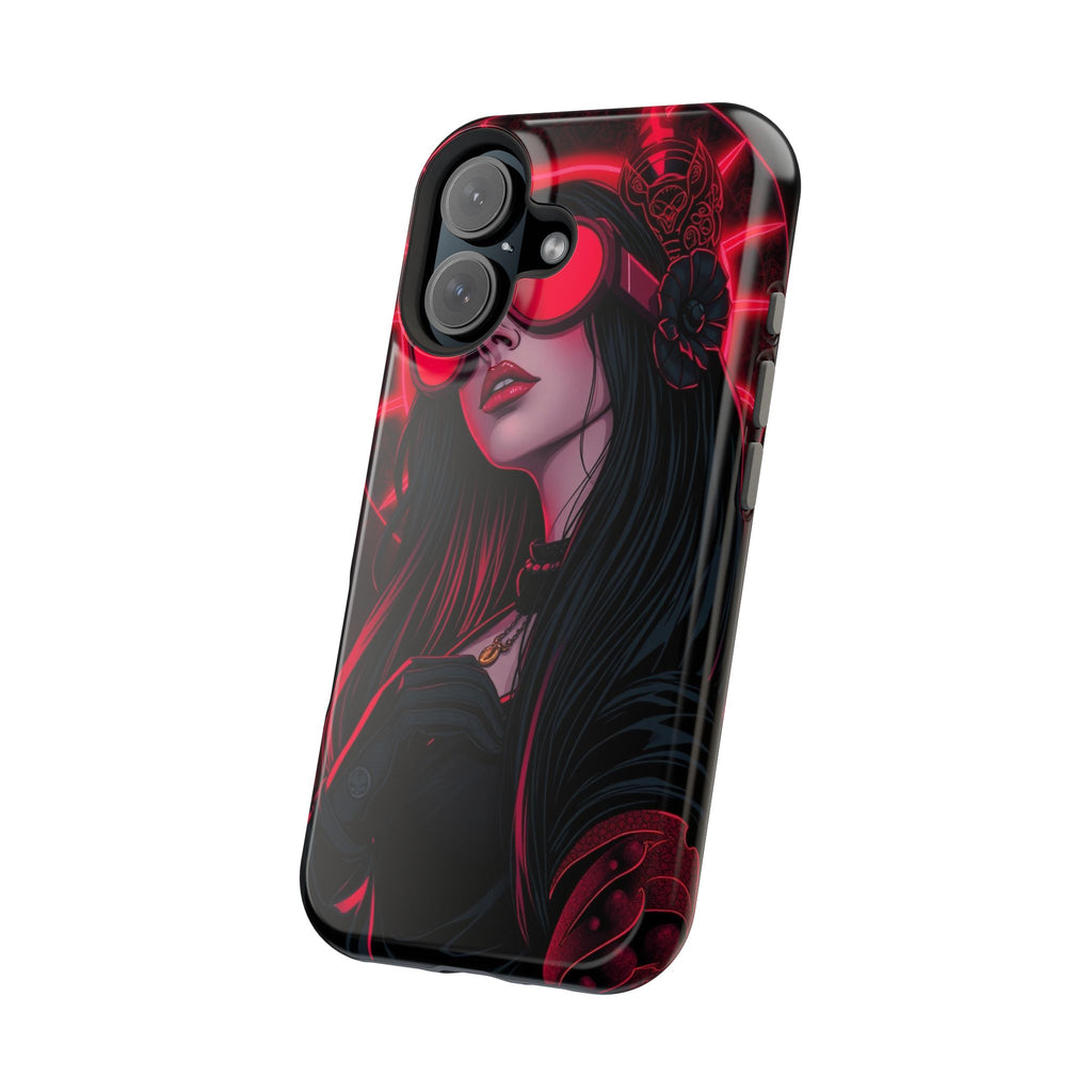 iPhone Black And Crimson Art Nouveau Female Slim Everyday Designer Case · iPhone