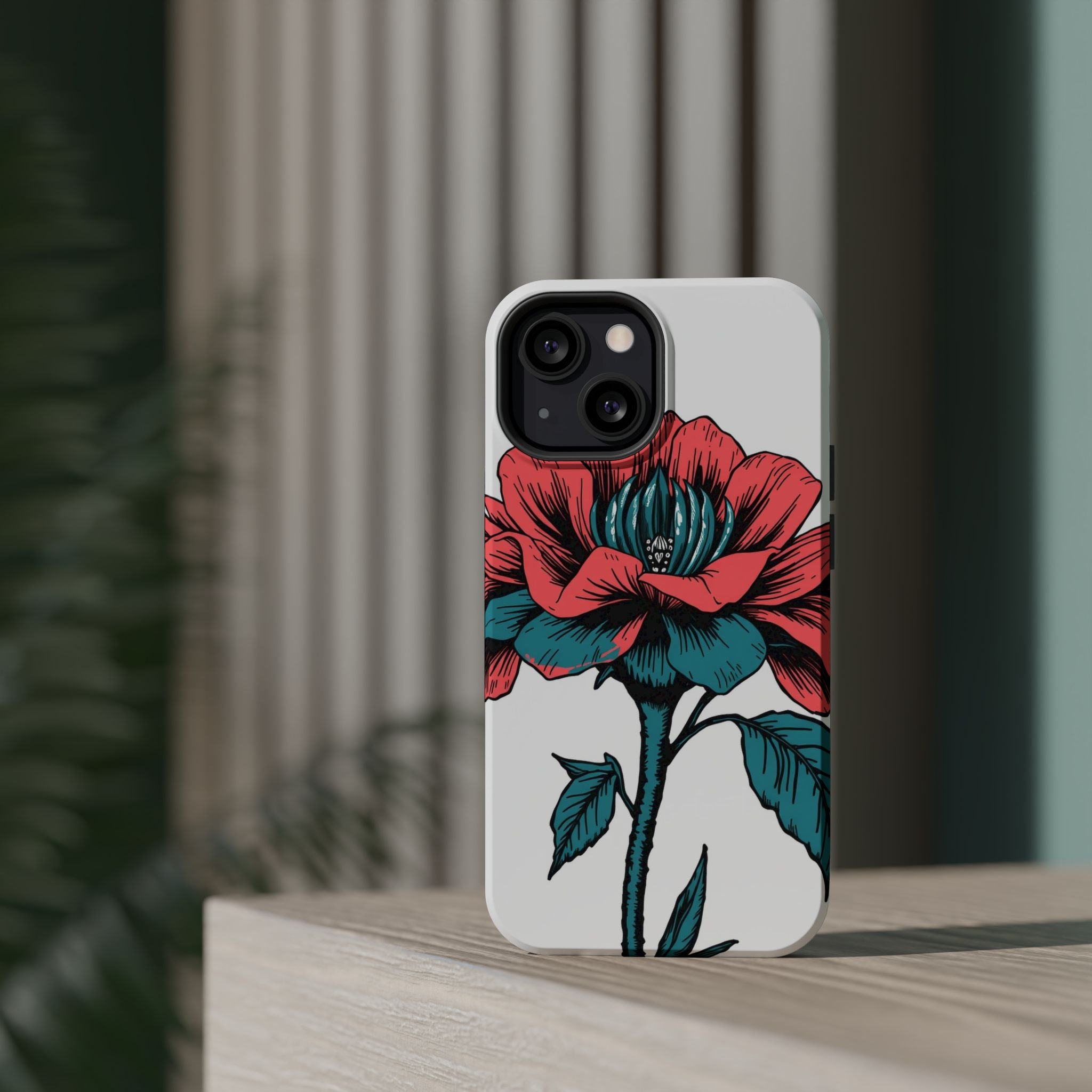 iPhone Garden Party Bloom Dark Gothic Ink Slim Snap Case · iPhone Case