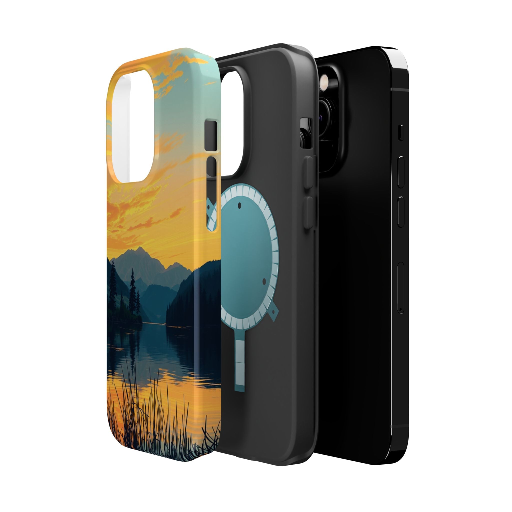 iPhone Lake at Twilight Oil Painting Impressionist iPhone Artistic · iPhone Case