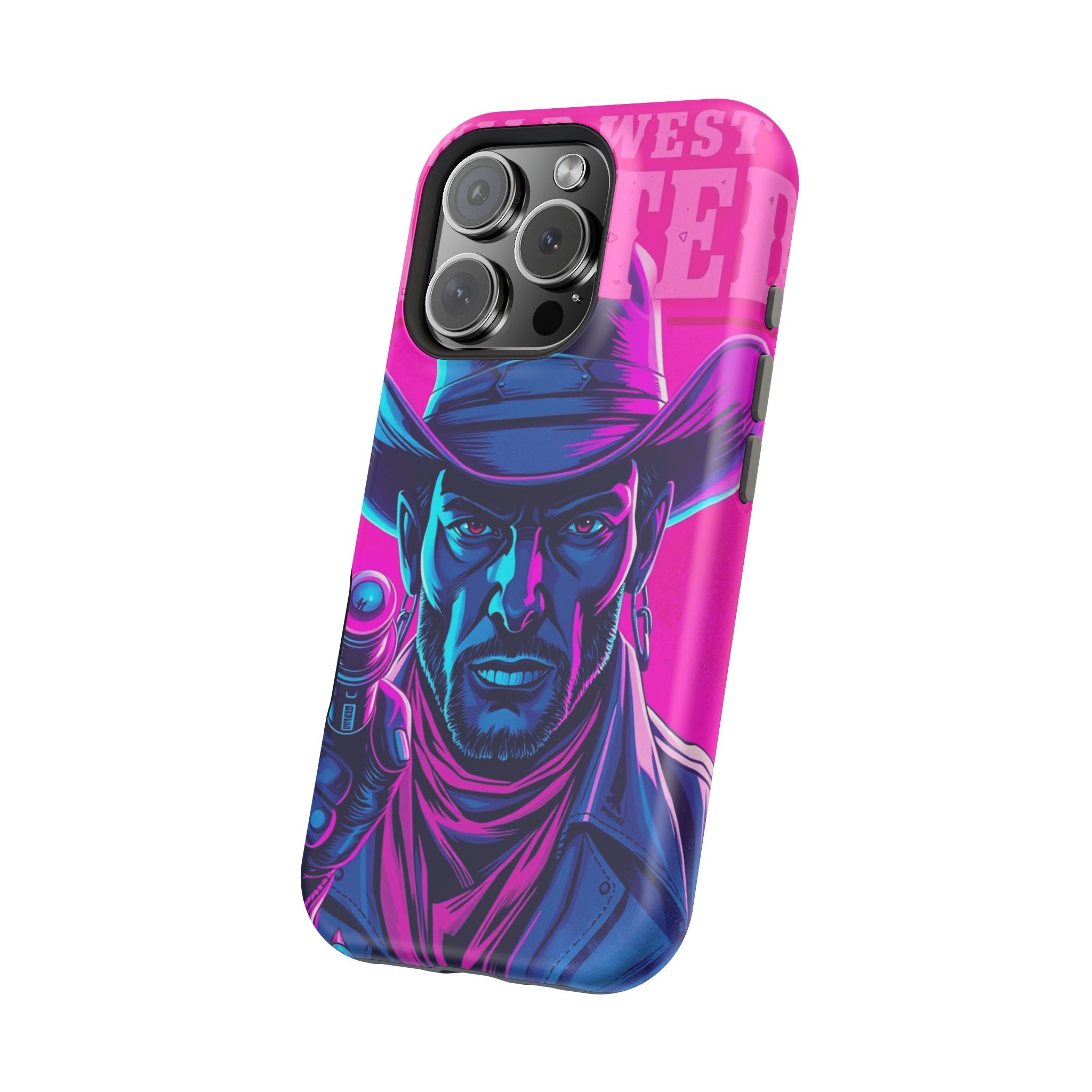 iPhone Wild West Wanted Neon Cyberpunk Slim Everyday Designer Case · iPhone Case