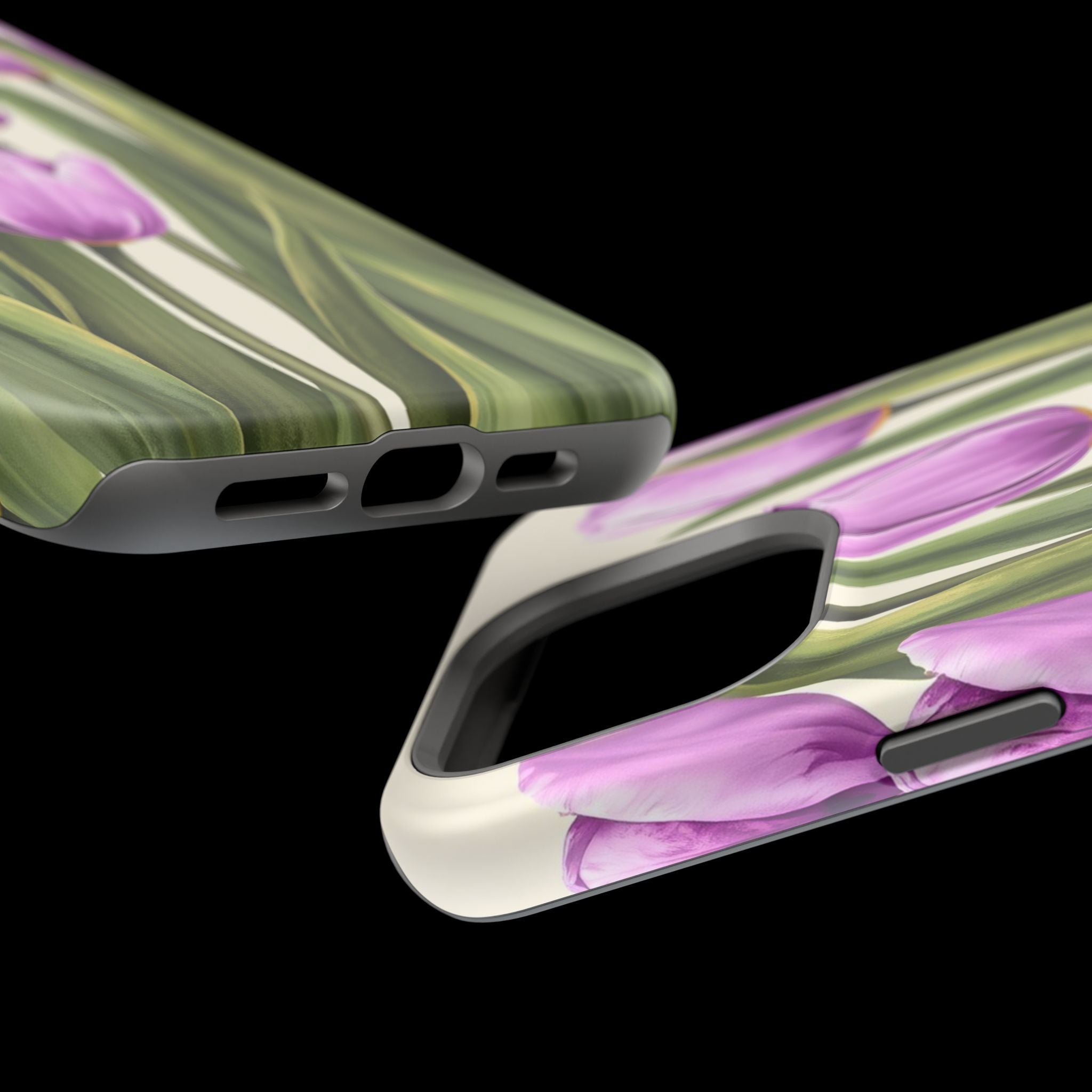 iPhone Tulip Row Electric Art 14 Bold Modern Everyday Snap Case · iPhone Case