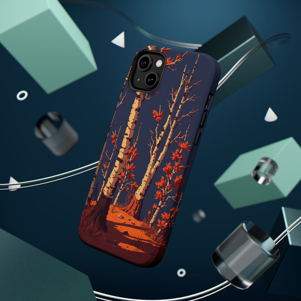 iPhone Birch Grove Pixel Art -Bit Bold Modern Everyday Snap Case · iPhone Case
