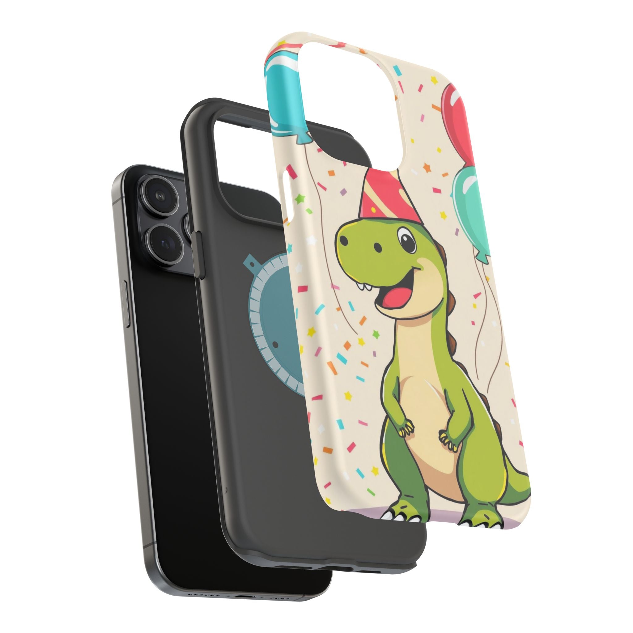 iPhone Dino with Party Hat Kids Fun Phone Case Gift Slim Snap Case · iPhone Case
