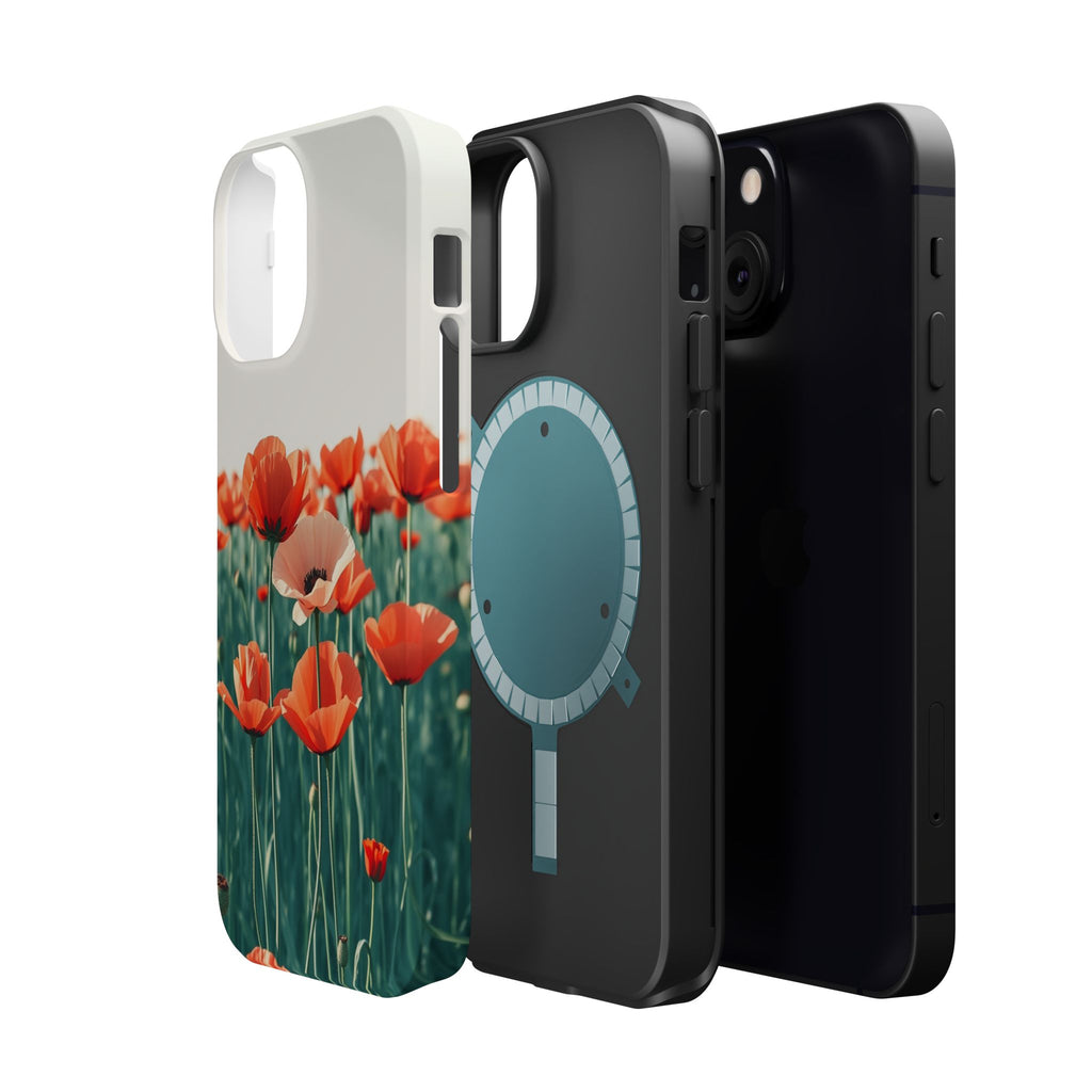 iPhone Mint And Blush Poppy Field 10 Slim Everyday Designer Case · iPhone Case