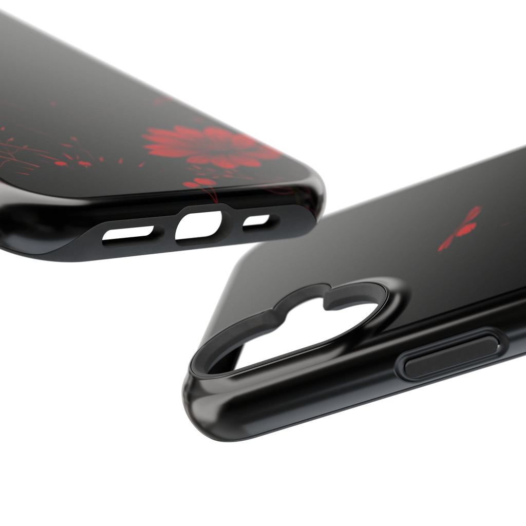 iPhone Black And Crimson Desert Flower Slim Everyday Designer Case · iPhone Case