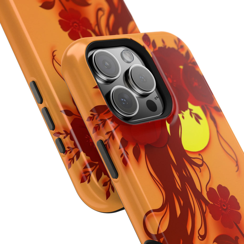 iPhone Sunset Amber And Peach Floral Crown Slim iPhone Everyday · iPhone Case