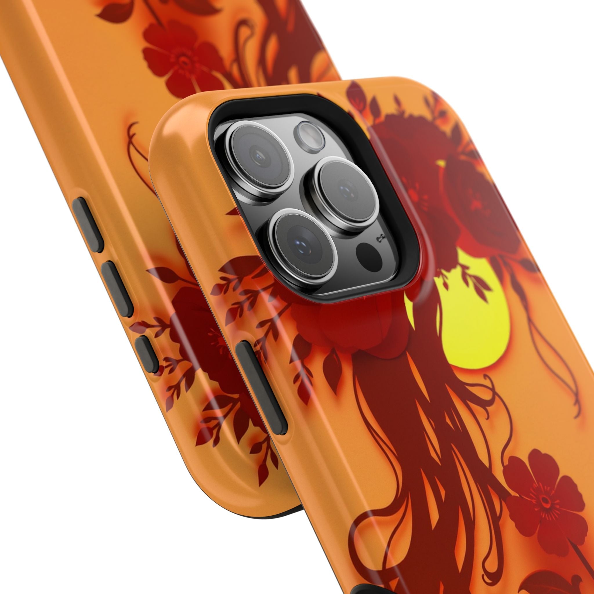 iPhone Sunset Amber And Peach Floral Crown Slim iPhone Everyday · iPhone Case