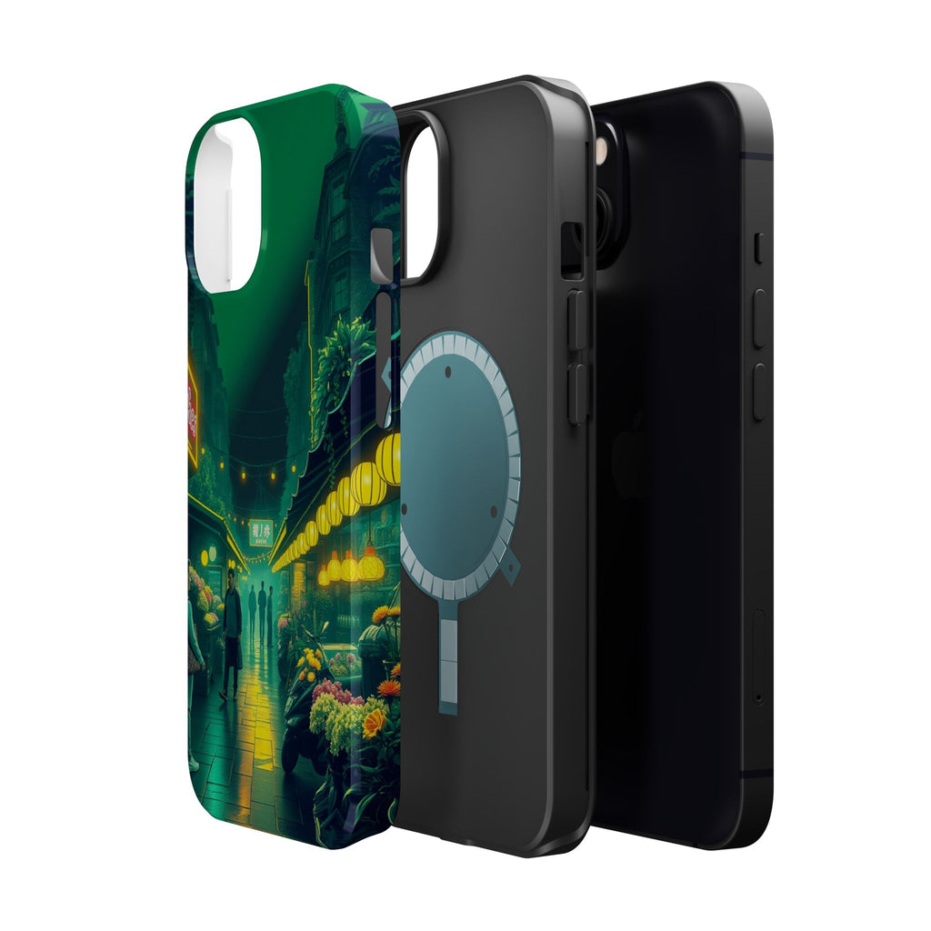 iPhone Flower Market Neon Cyberpunk Slim Everyday Designer Case · iPhone Case
