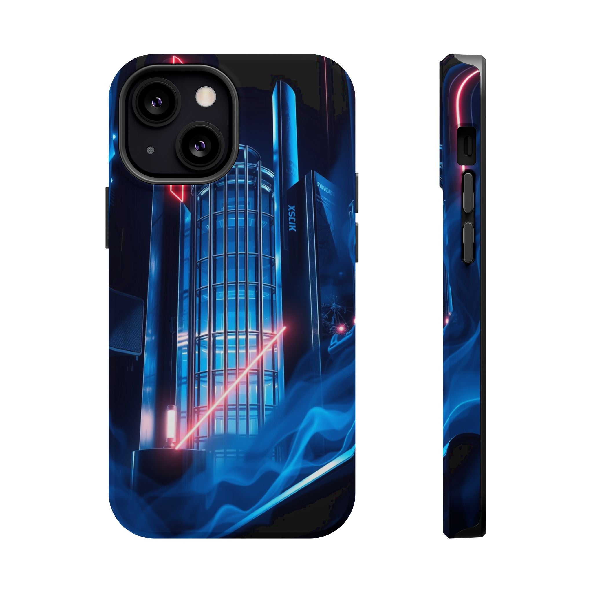 iPhone Midnight Blue And Silver Bauhaus Composition Slim Snap Case · iPhone Case