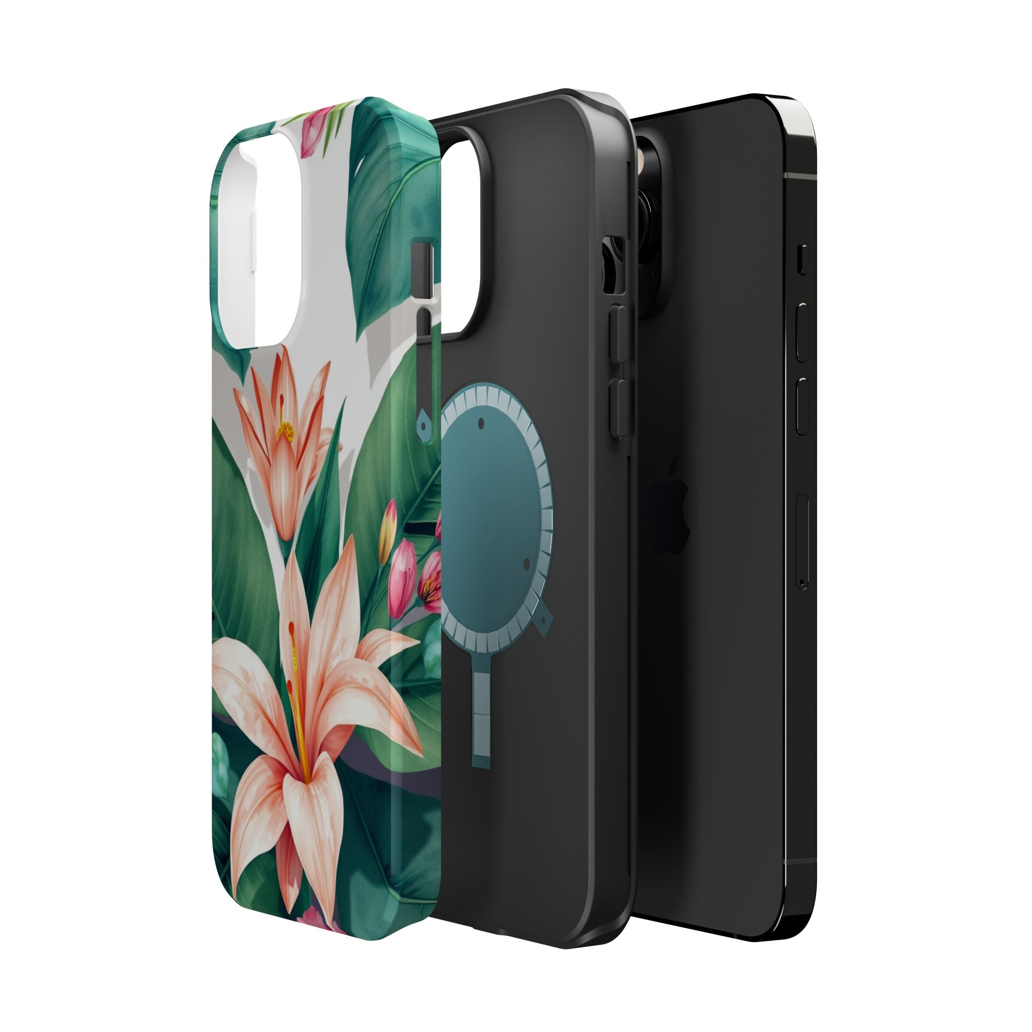 iPhone Tropical Bloom Sage And Ivory Slim Snap Case Gal · iPhone Case