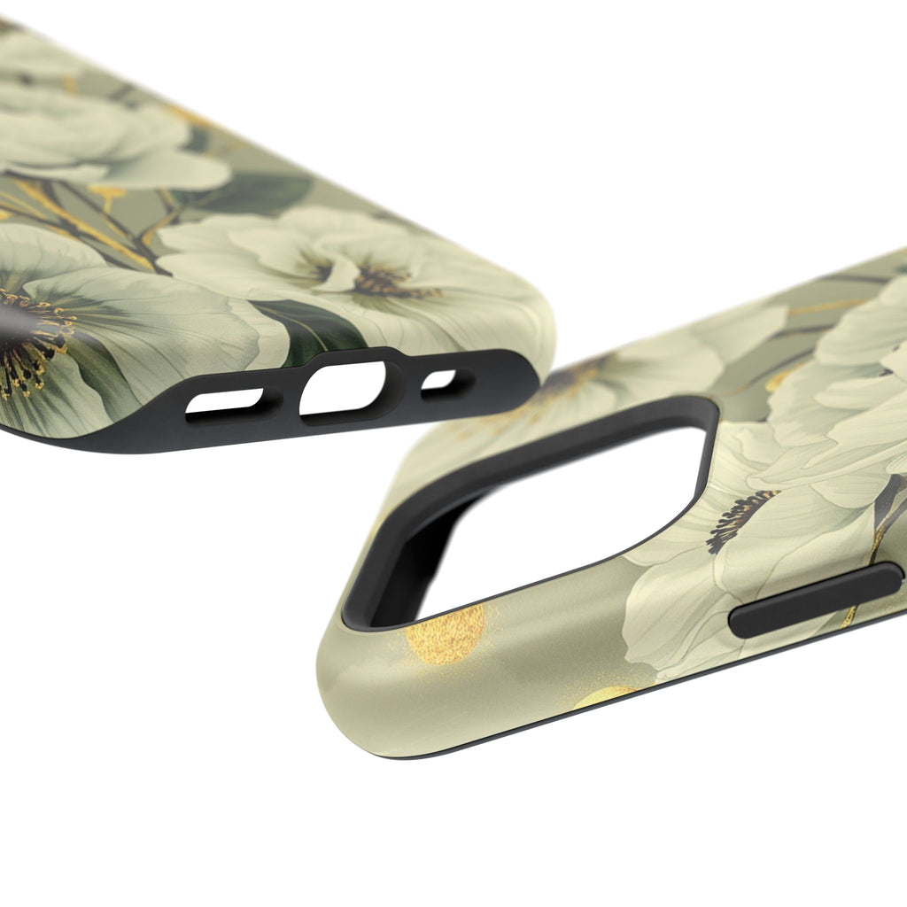 iPhone Sage And Ivory Floral Ink Wash Slim Everyday iPhone 14 Designer · iPhone