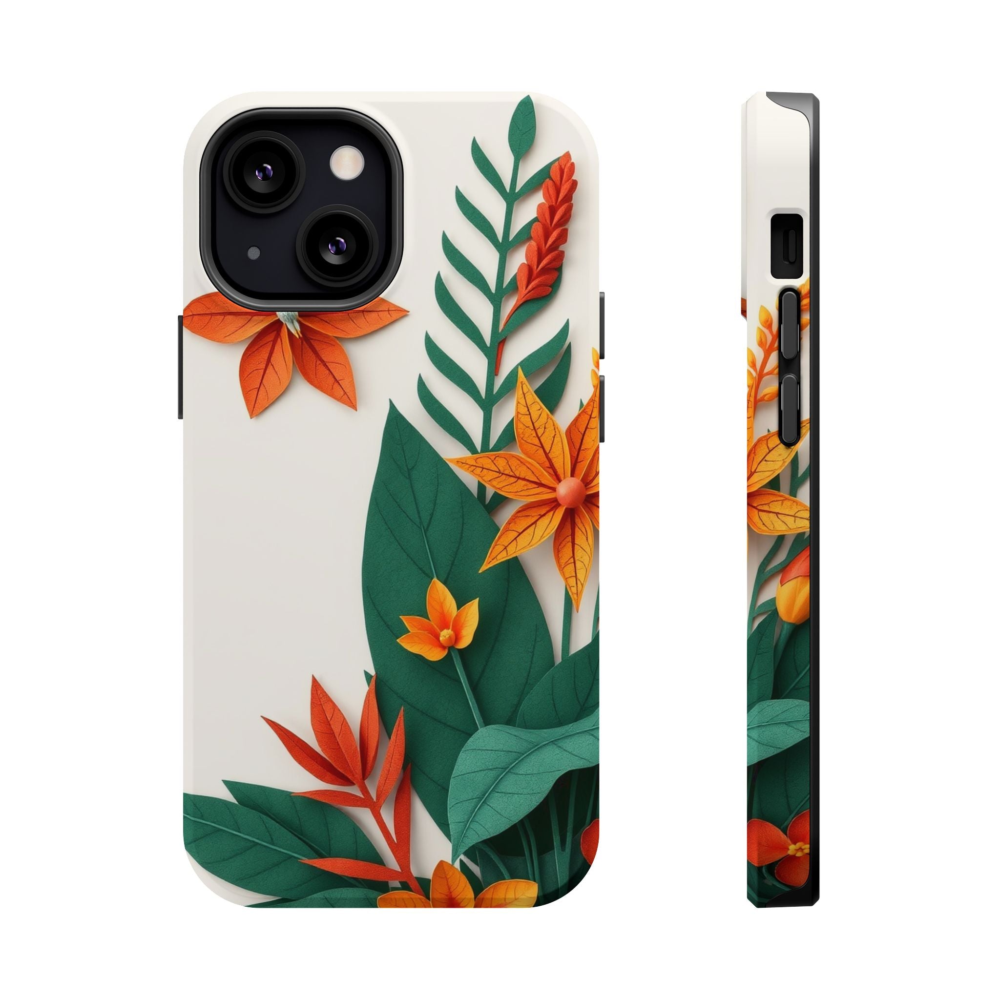 iPhone Jungle Floral Paper Cut Art Bold Modern Everyday Snap Case · iPhone Case