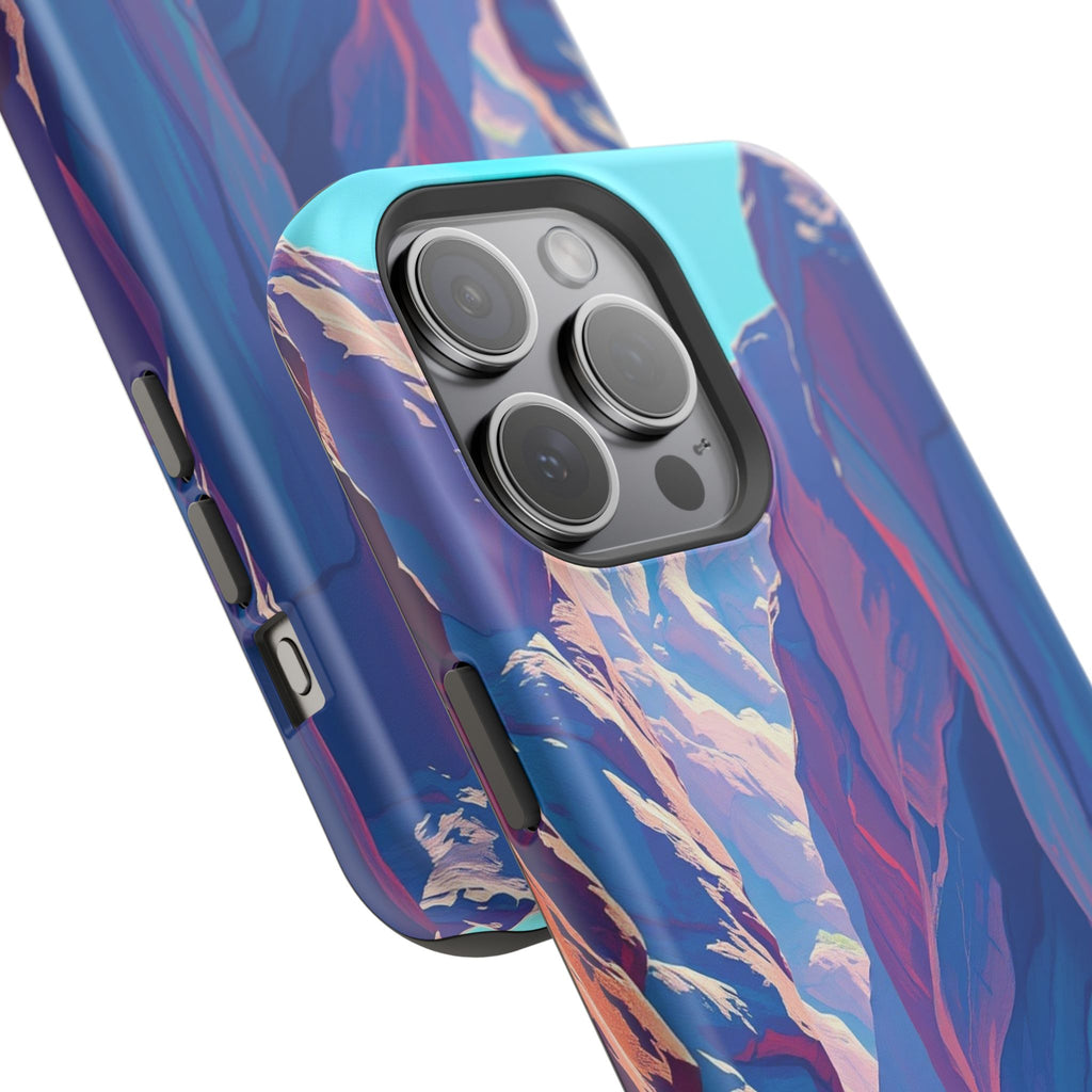 iPhone Cyan And Magenta Canyon Wall Slim Everyday Designer Case · iPhone Case