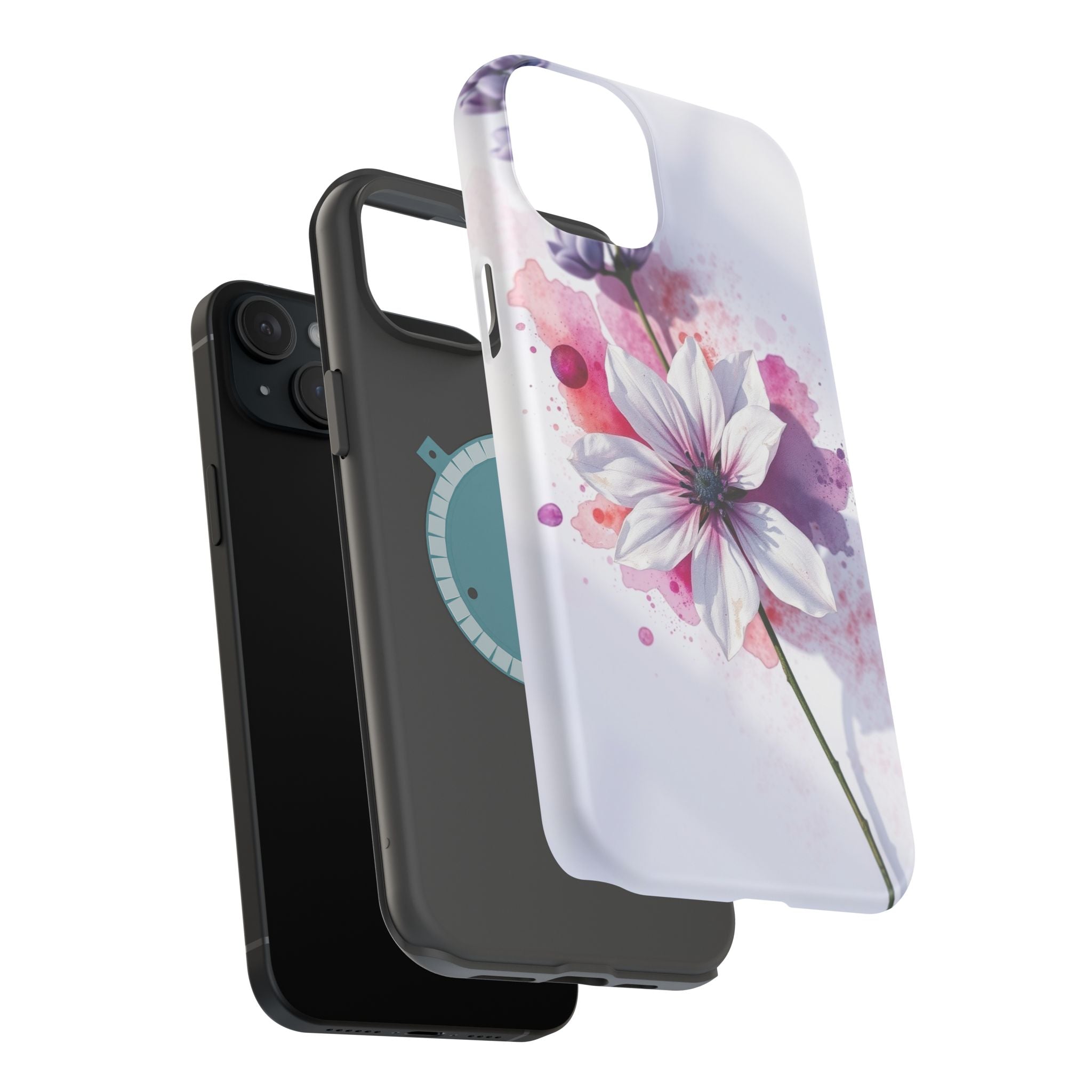 iPhone Floral Watercolor Splash Bold Art Slim Everyday iPhone 15 · iPhone Case