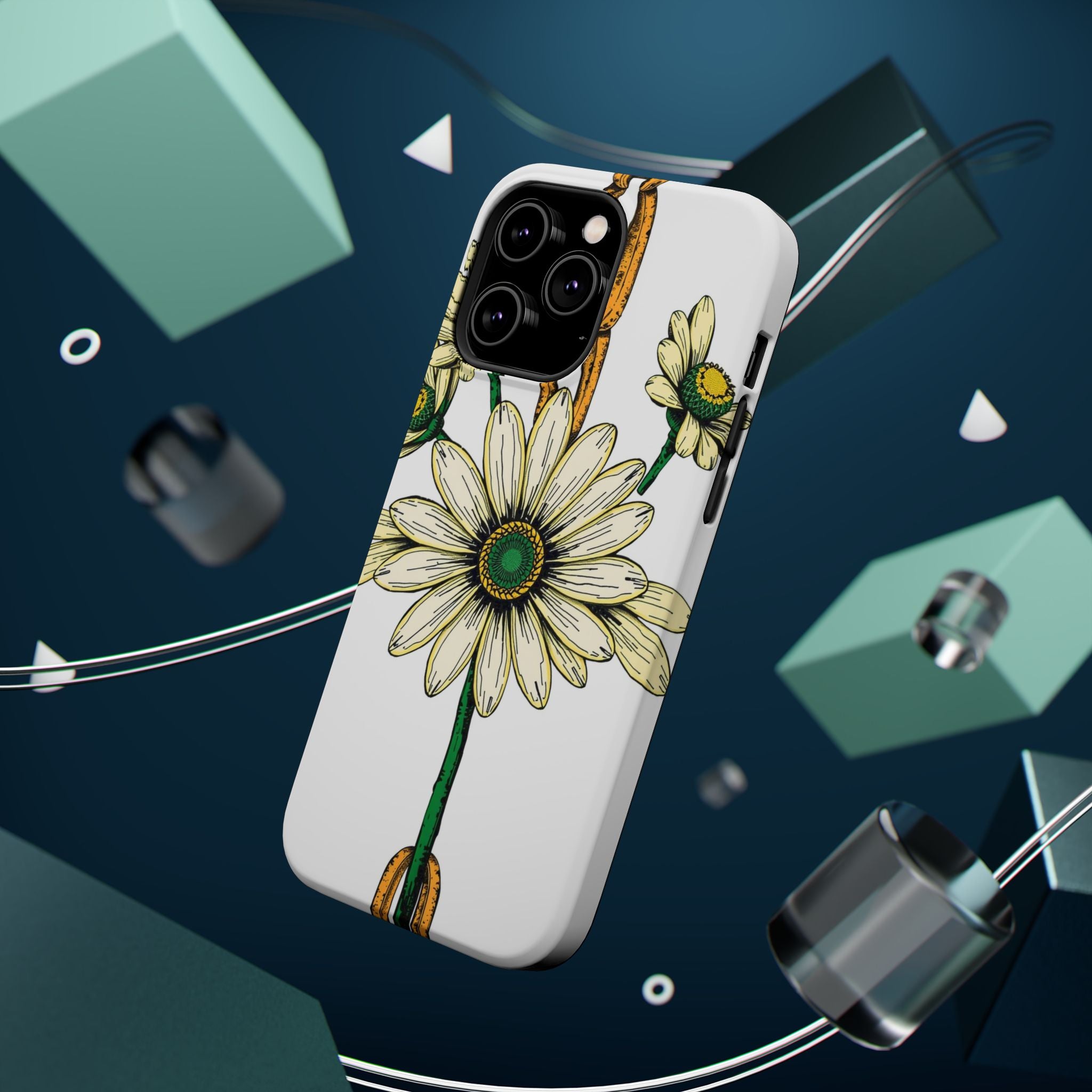 iPhone Daisy Chain Dark Gothic Ink Bold Modern Everyday Snap Case · iPhone Case