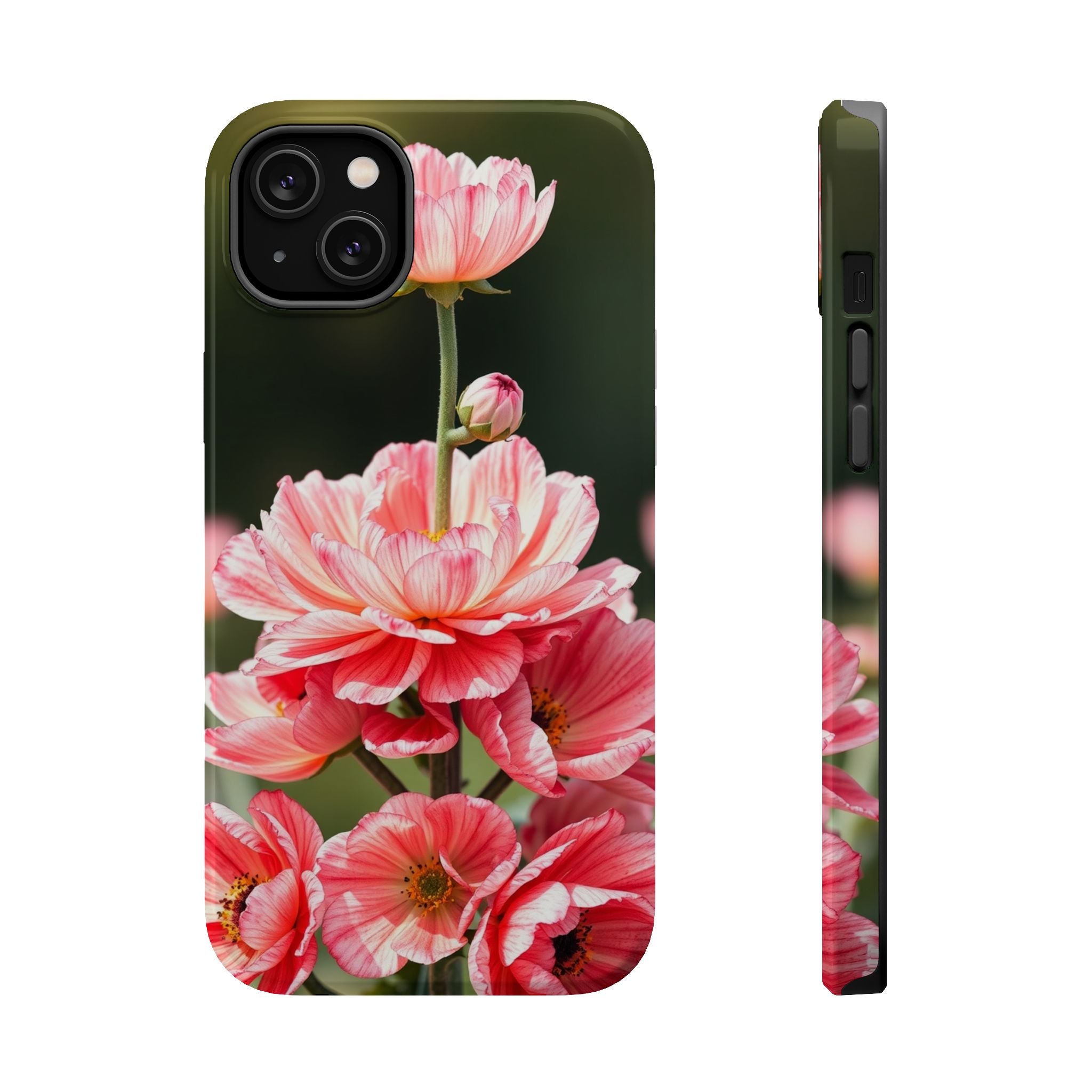 iPhone Ranunculus Stack Vibrant Watercolor Slim Snap Case · iPhone Case