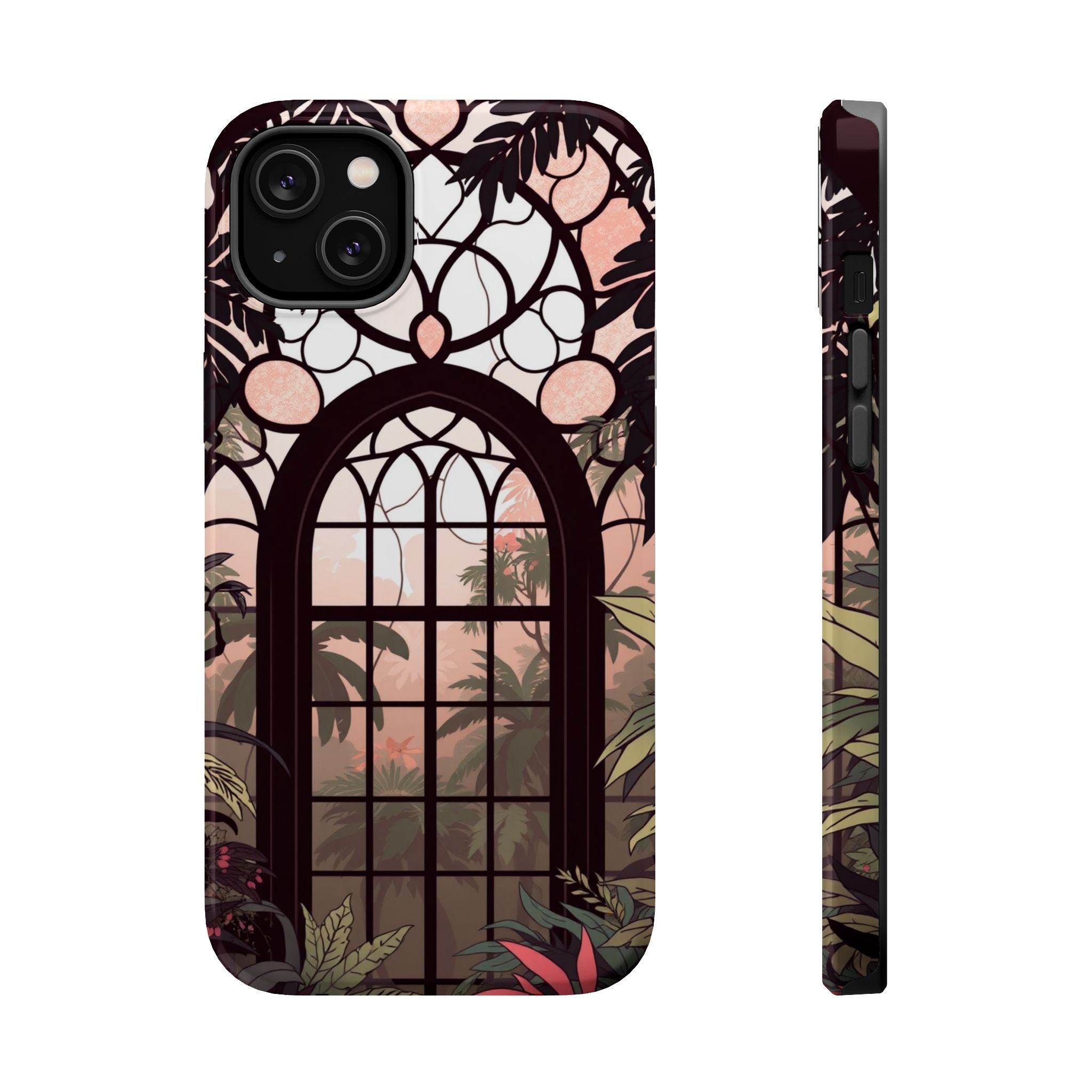 iPhone Rose Pink And Cream Rainforest Canopy Slim iPhone Everyday · iPhone Case