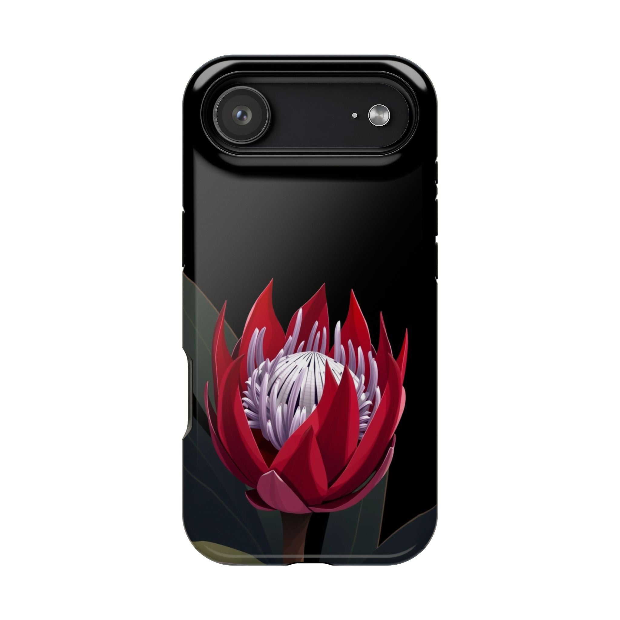 iPhone Black And Crimson Protea Bold Slim Everyday Designer Case · iPhone Case