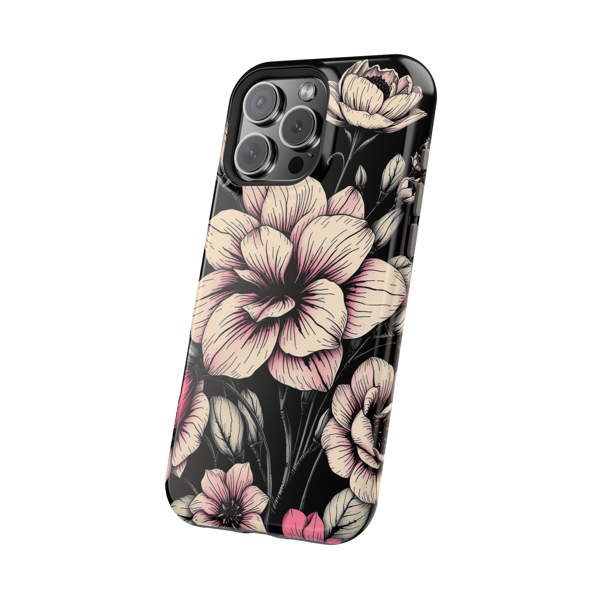 iPhone Floral Dark Academia Gothic Ink Slim Everyday Designer Case · iPhone Case