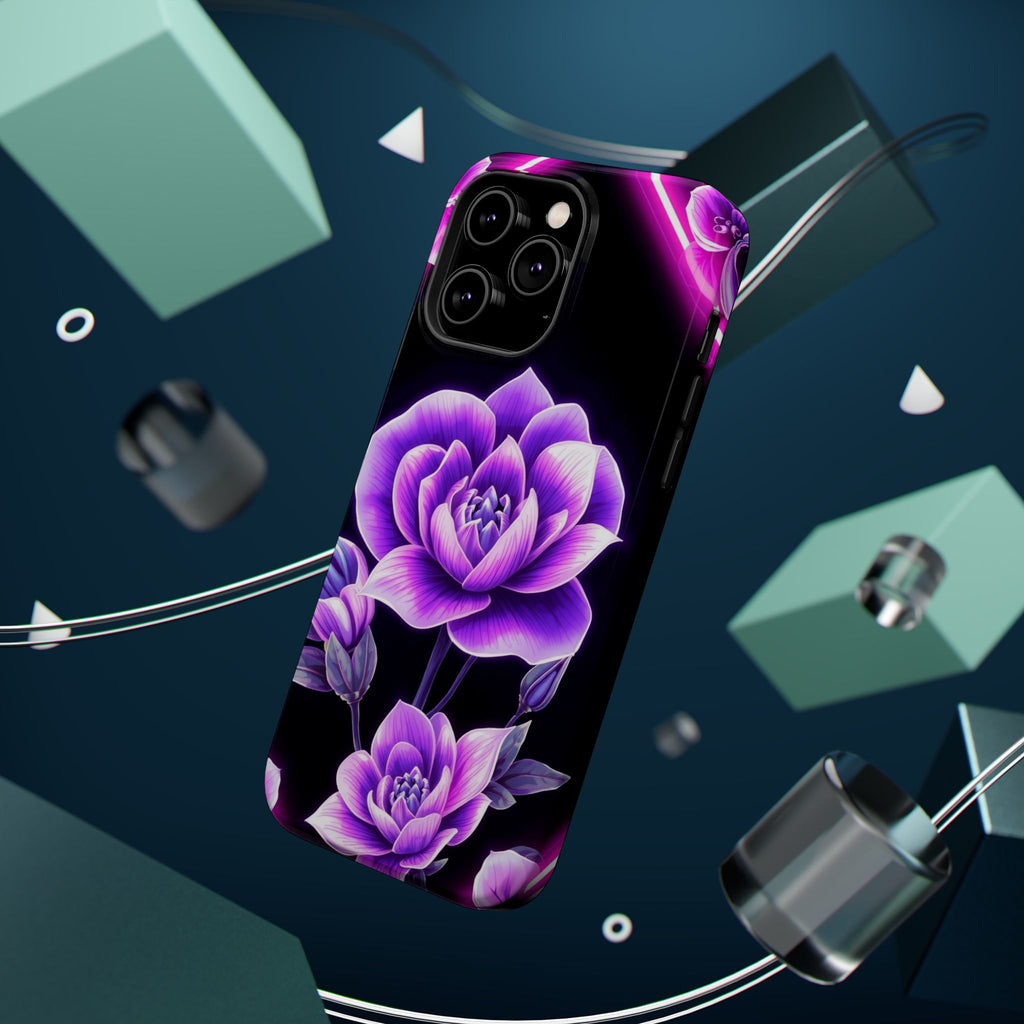iPhone Floral Ombre Neon Cyberpunk Bold Modern Everyday Snap Case · iPhone Case