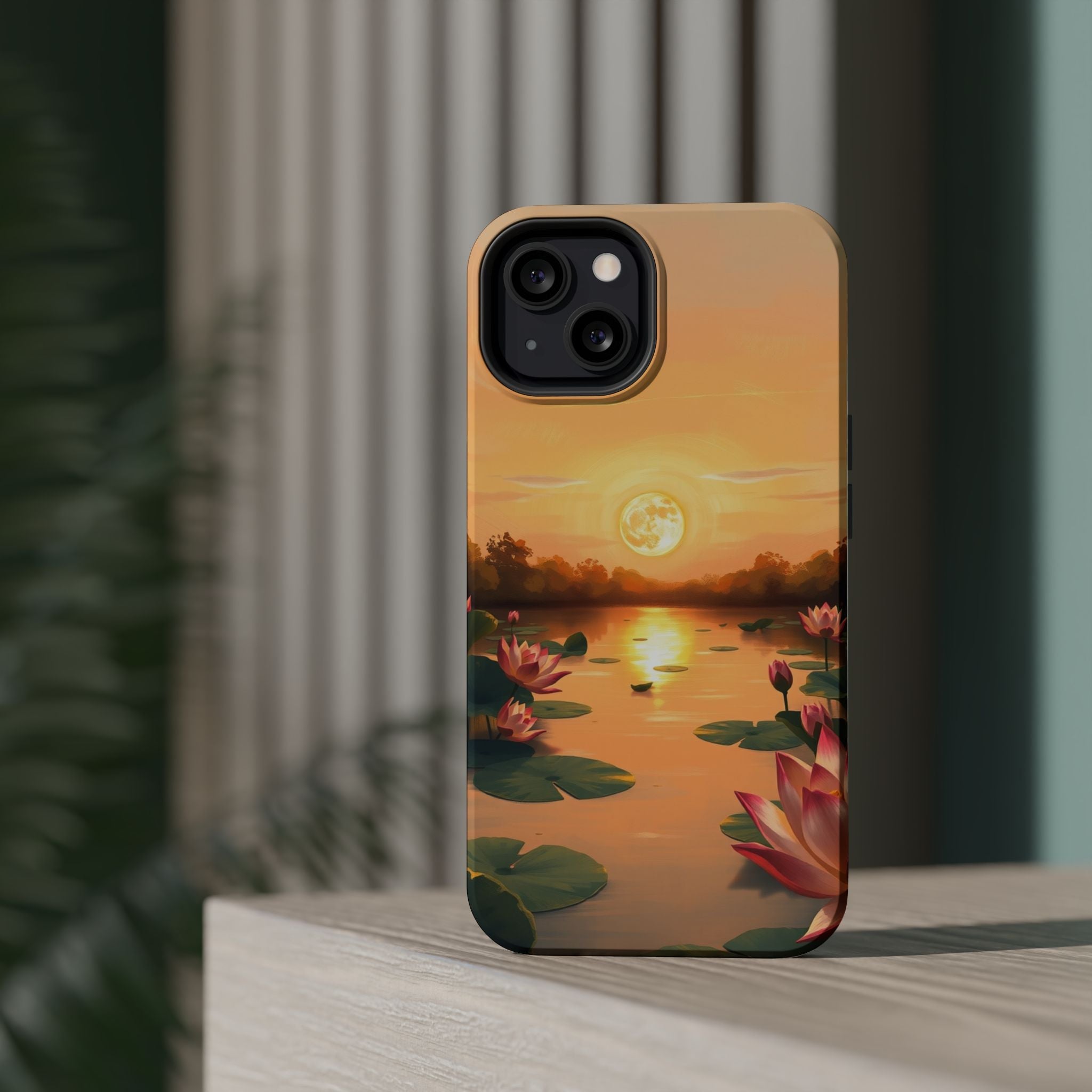 iPhone Lotus Pond Oil Painting Impressionist Slim iPhone Everyday · iPhone Case